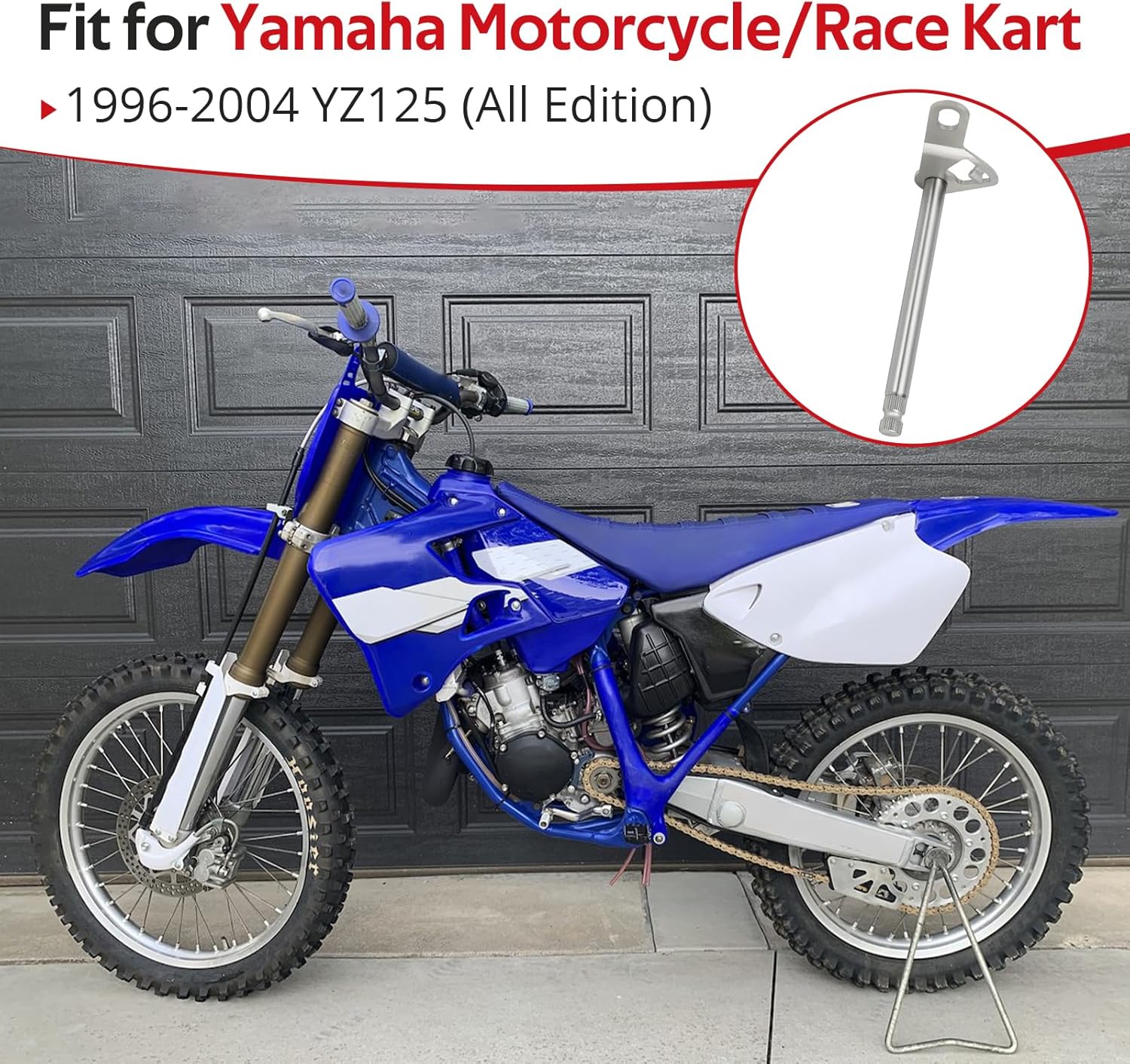 JAVIK Shifter Shaft Assembly Fit for Yamaha YZ125 1996-2004,O.E.M# 4SS-18101-10-00