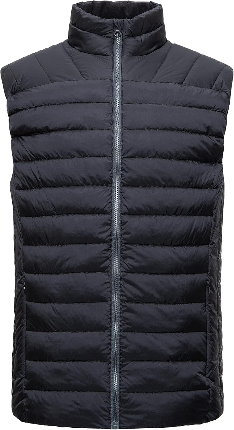USHARESPORTS Vest for Men Water Resistant Outerwear Casual Lightweight Stand Collar Quilted Puffer Vest Golf Fall Winter at  Men’s Clothing store