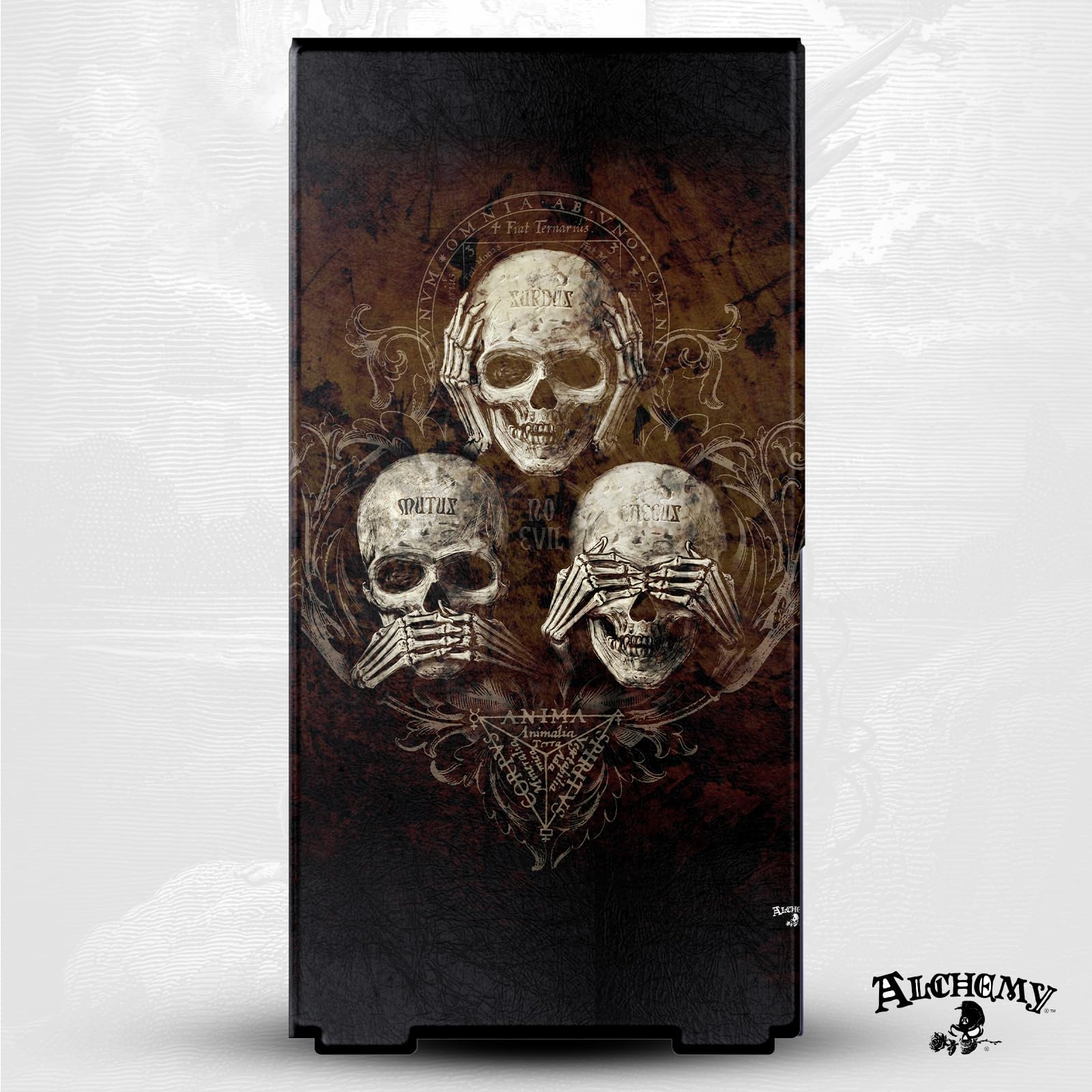 Head Case Designs Licenza Ufficiale Alchemy Gothic Nessun cattivo Albero Cranio Gotico Console Da Gioco Wrap Compatibile con Xbox Series X