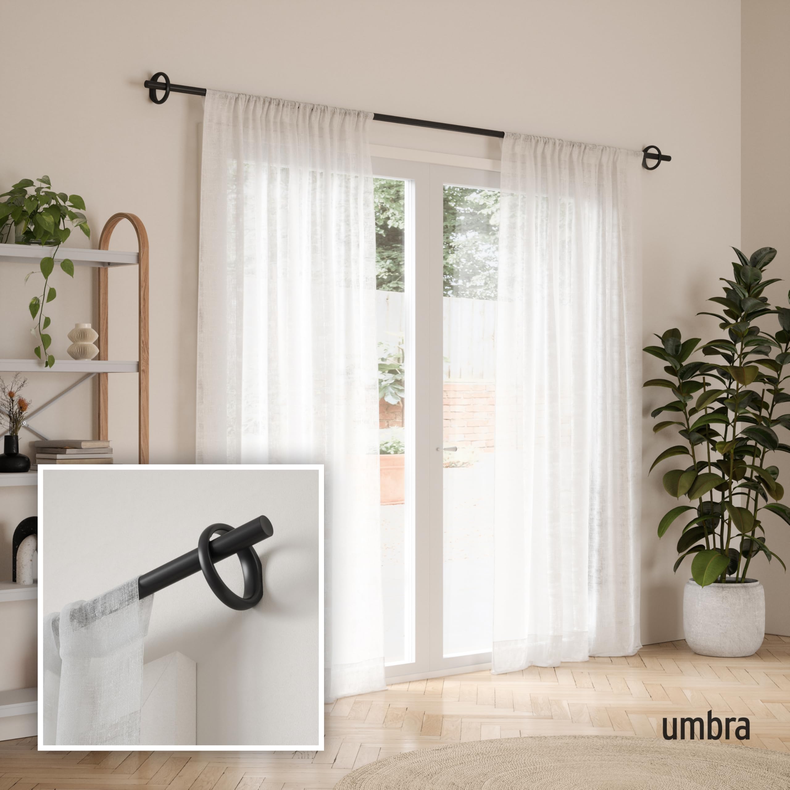 【在庫処分】UMBRA リングレット カーテンロッド 107-305cm マット Amazon.co.jp: UMBRA リングレット カーテンロッド 107-305cm マット