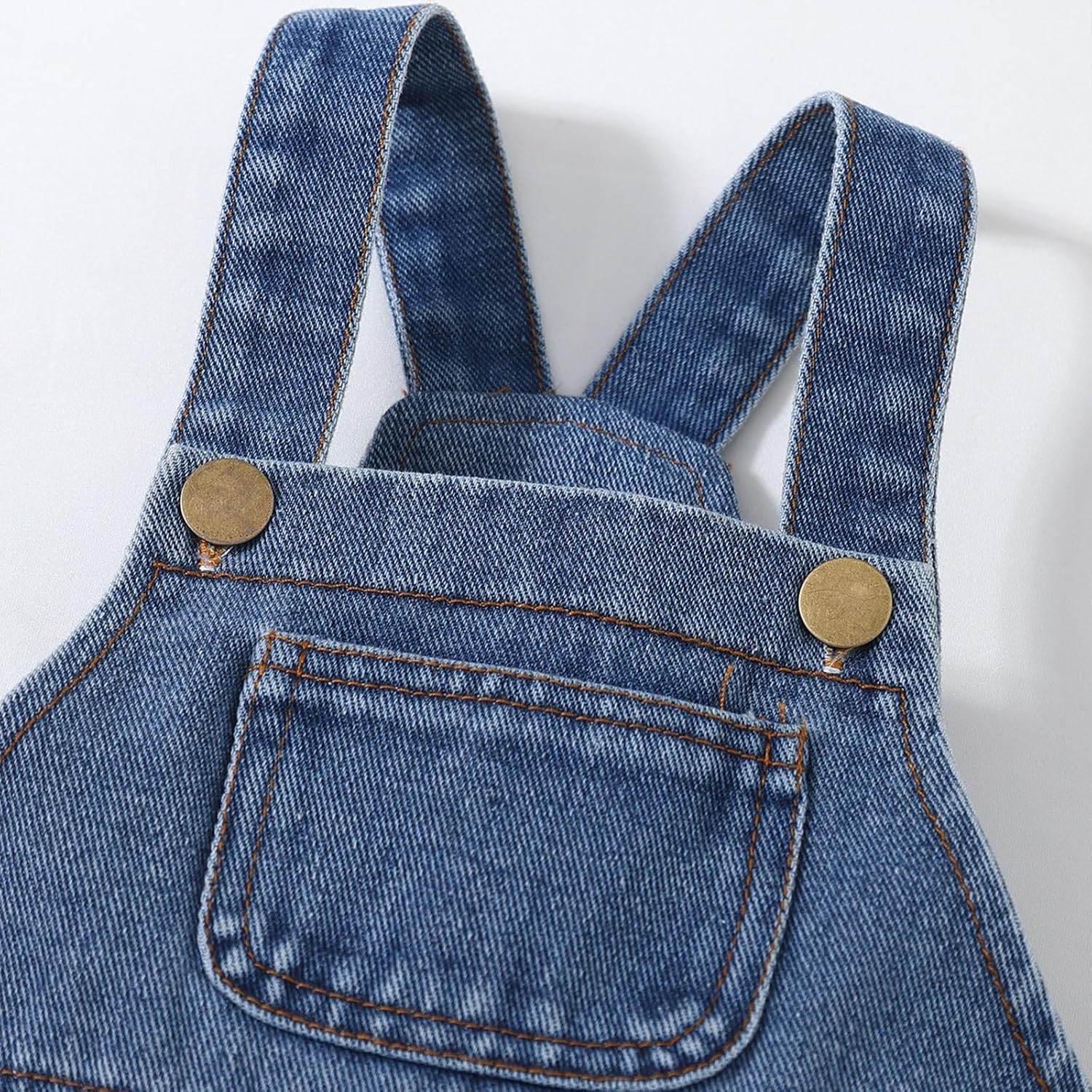 Baby Girls Denim Overalls Cute Bow Wide Leg Adjustable Strap Vintage Jumpsuit Summer Bib Overall Clothes with Pockets