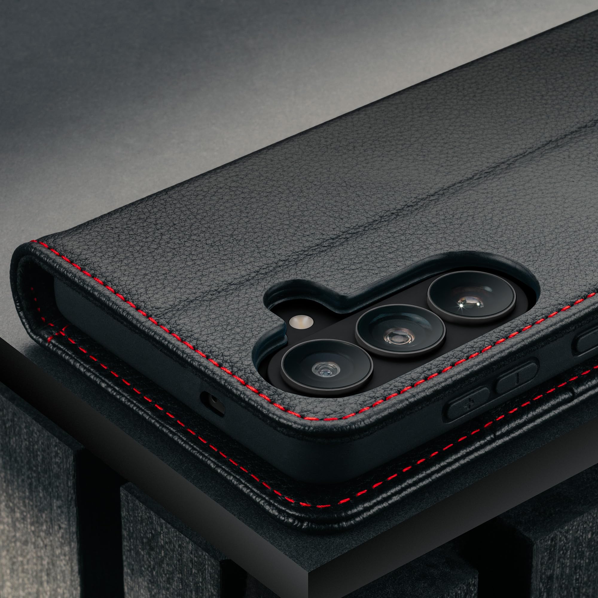 TORRO Hülle kompatibel mit Samsung Galaxy S26 5G 2026 - Premium Leder Hülle mit Standfunktion und Kartenfächern (Schwarz)