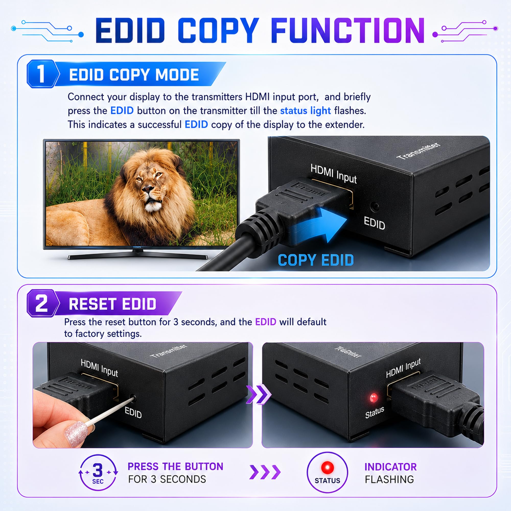 Amazon | JTD HDMI エクステンダー 60M HDMI 延長器 1080i/1080P/3D