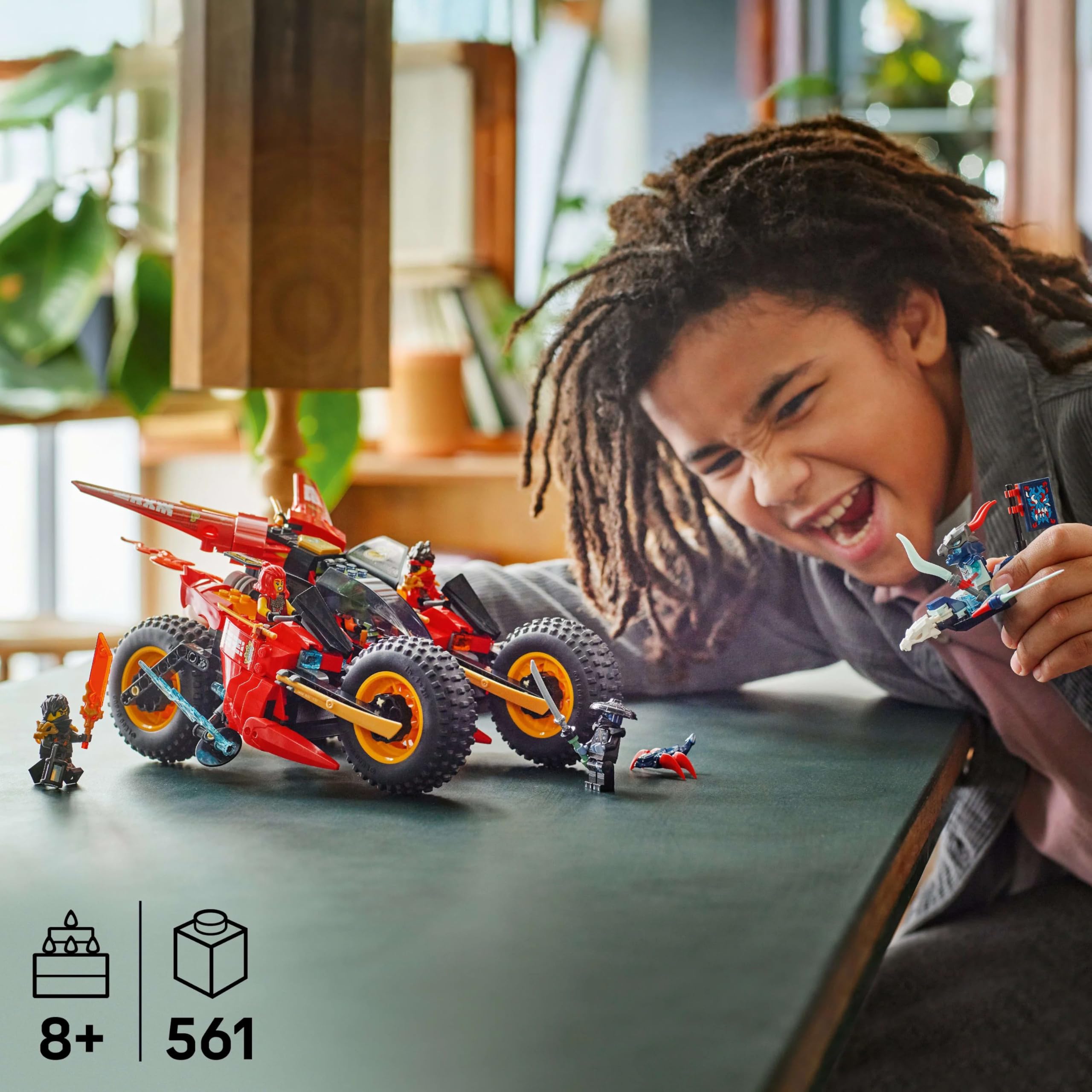 LEGO NINJAGO Pojazd bojowy ninja 71844 | pojazd ninja, zabawka akcji, prezent dla chłopca i dziewczynki 8+, misja ninja, 561 elementów