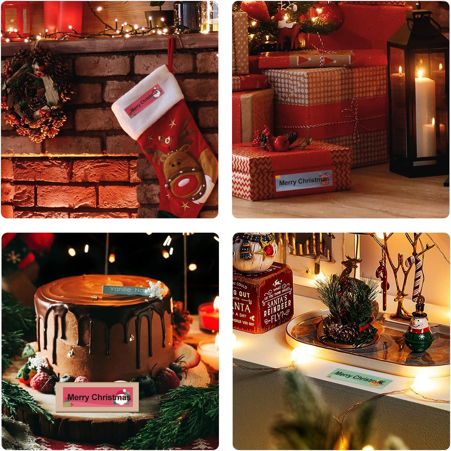 NIIMBOT Christmas Label Maker Tape D101 Label Paper Replacement 0.98''x2.36'' (25 X 60mm), 110 Labels/Roll - Image 3