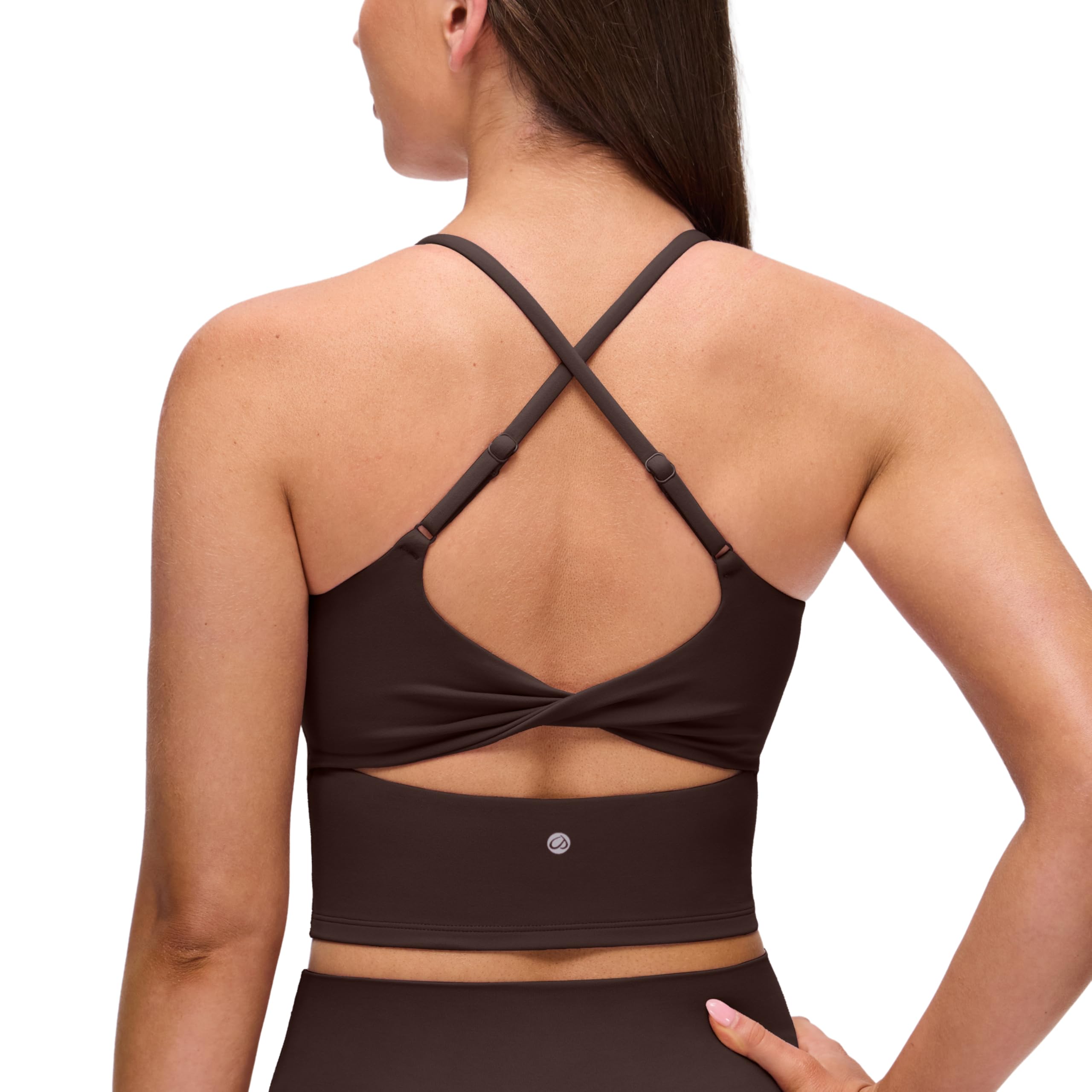 CRZ YOGA Butterluxe Twist Cross Back Crop Tank Top