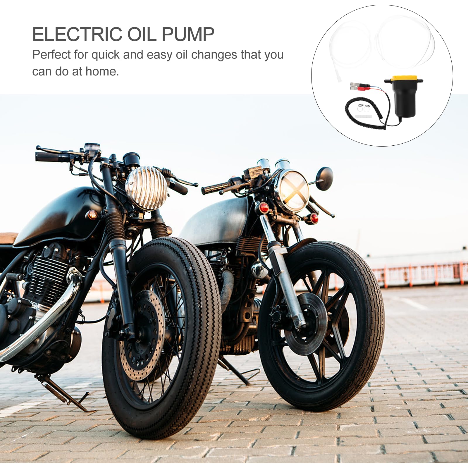 GALPADA Pompa Elettrica Autoadescante per Olio 12v 60w in Rame Nero