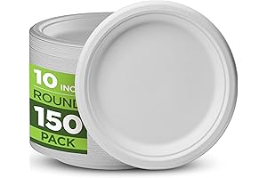 100% Compostable Paper Plates: Eco-Friendly Disposable Dinnerware for Everyday Use