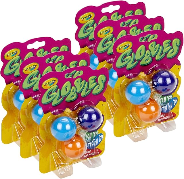 Globbles Squish Toys, Assorted Colors, 3 Per Pack, 6 Packs