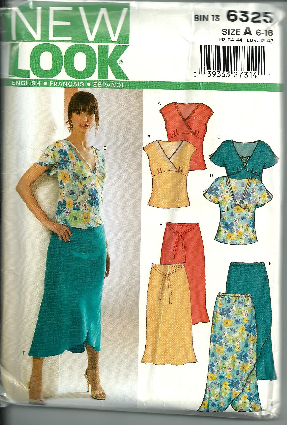 Patrons de jupes et tops Simplicity 6325 créer votre tenue de bureau ou de vacances