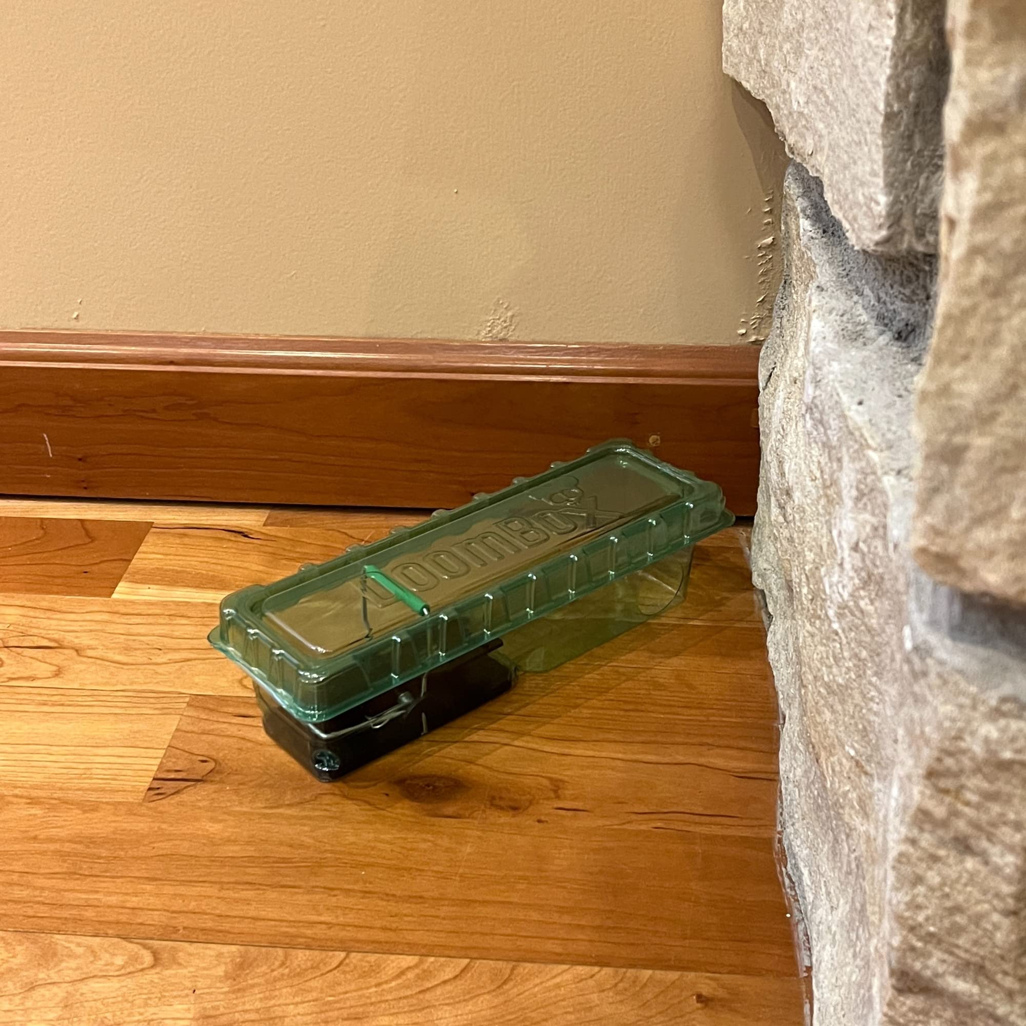DoomBox™ Trampa cerrada para ratones verde, mantiene el desorden con el ratón, tecnología patentada de cierre Click-It™, segura para niños y mascotas, certificada a prueba de niños, fabricada en