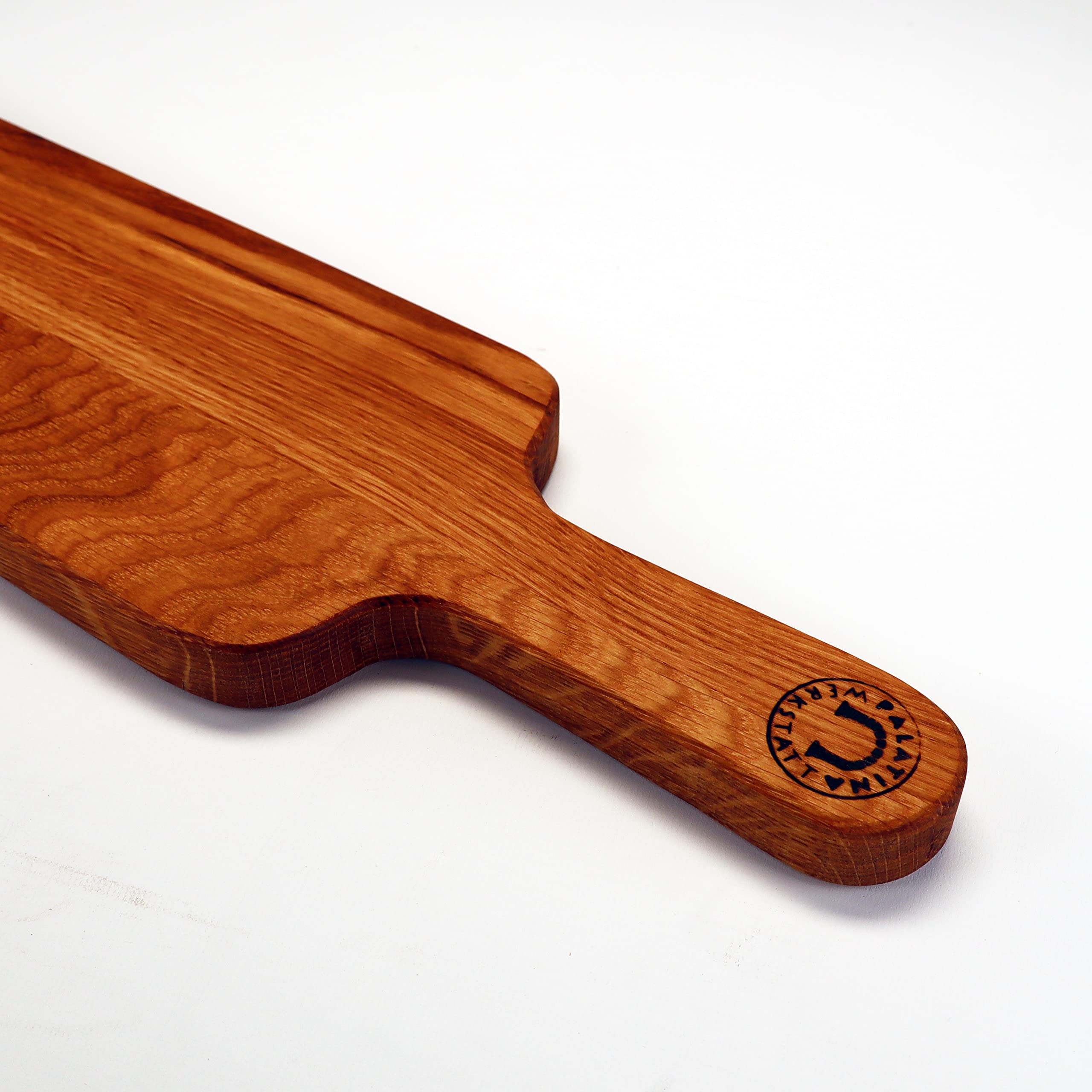 Palatina Werkstatt Planche à fromage avec poignée stable en forme de bouteille de vin 65 x 13,5 cm Fabriqué à la main