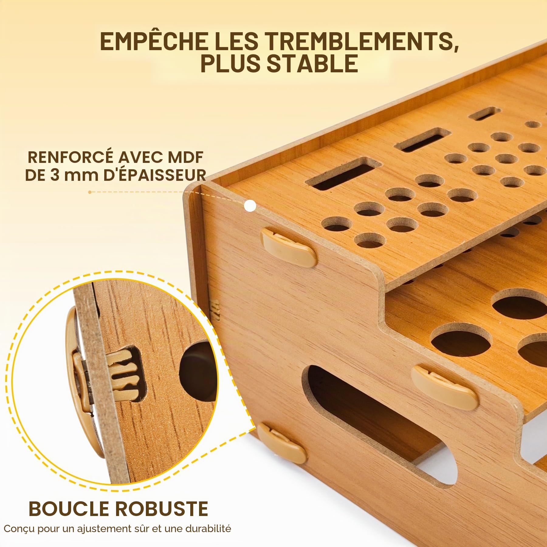 Bougimal Peinture par Numéros Organiseur, Rangement pour 78 Pots et 35 Pinceaux, Accessoires et Outils pour Kits de Peinture par Numéros pour Adultes