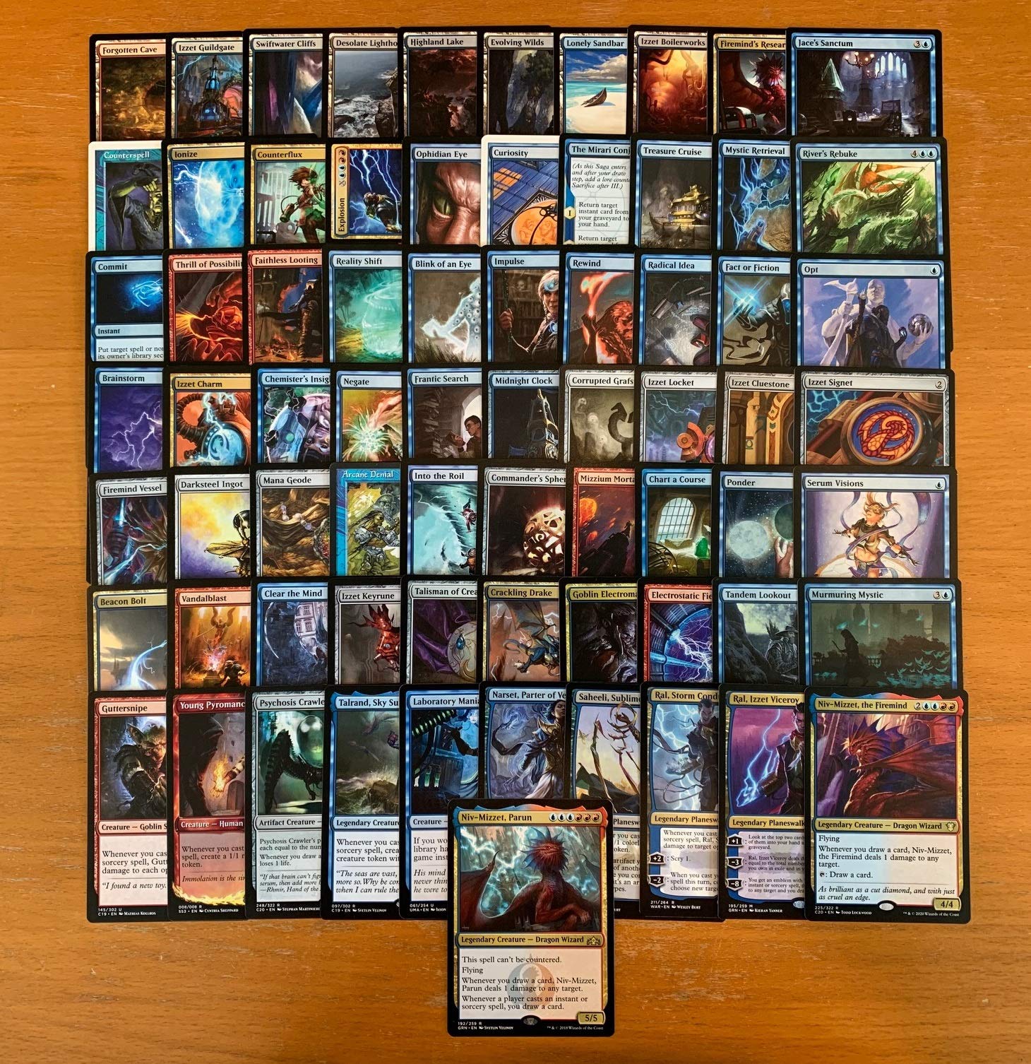 mtg niv mizzet commander deck Niv-Mizzet, Parun CARD DRAW INSTANT SORCERY Spells Magic MTG Custom Co –  CommanderComplete main image 1