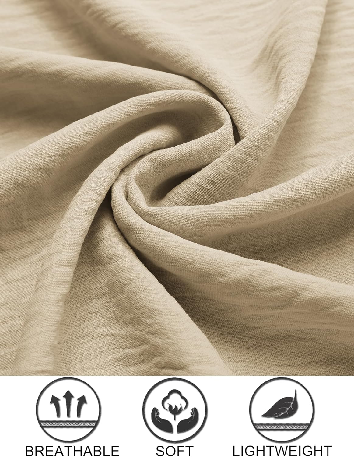 COOFANDY Men's Casual Button Down Shirt Short Sleeve Textured Summer Cuban Beach Shirts - Image 5