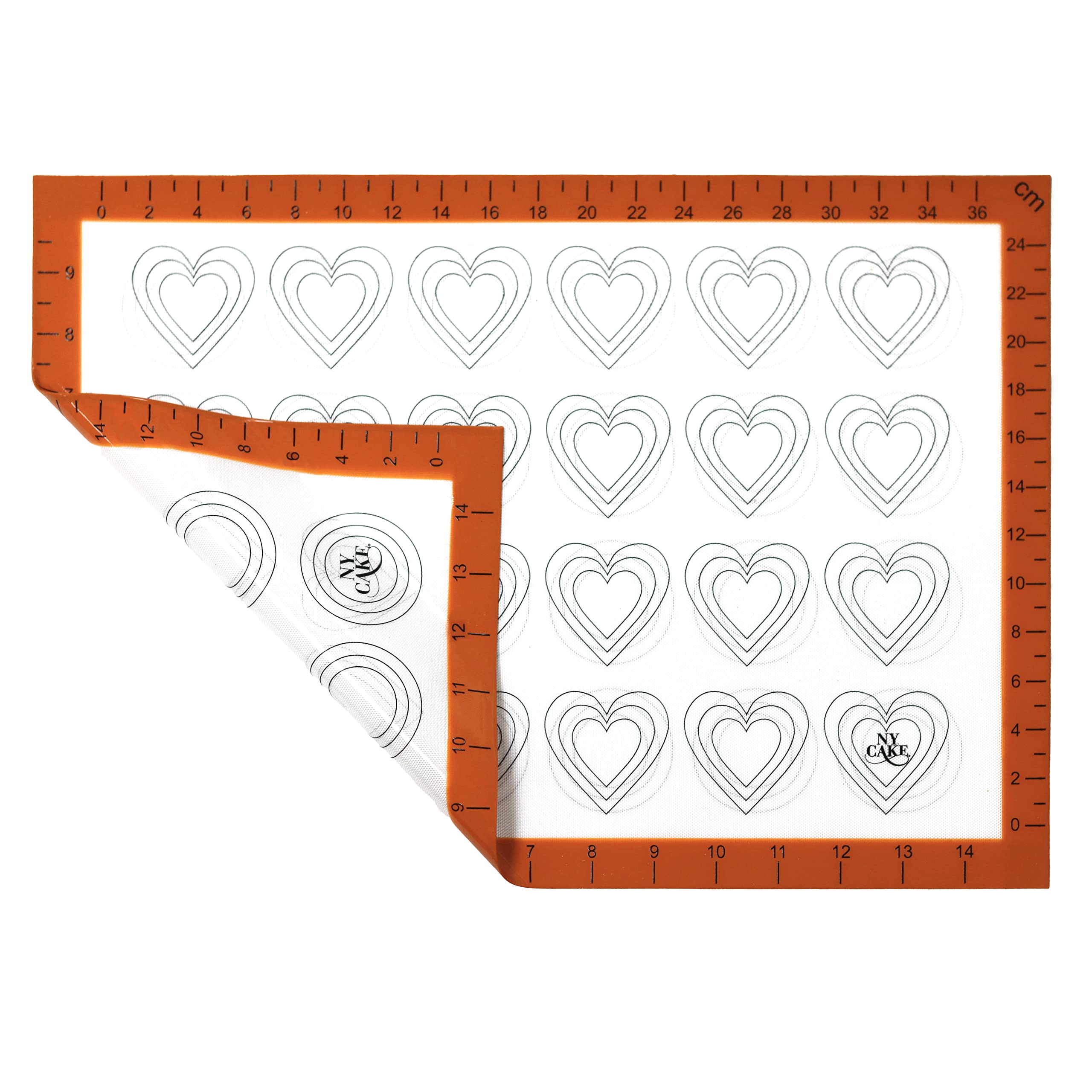 Round &amp; Heart Shape Macaron Silicone Baking Mat Half Sheet