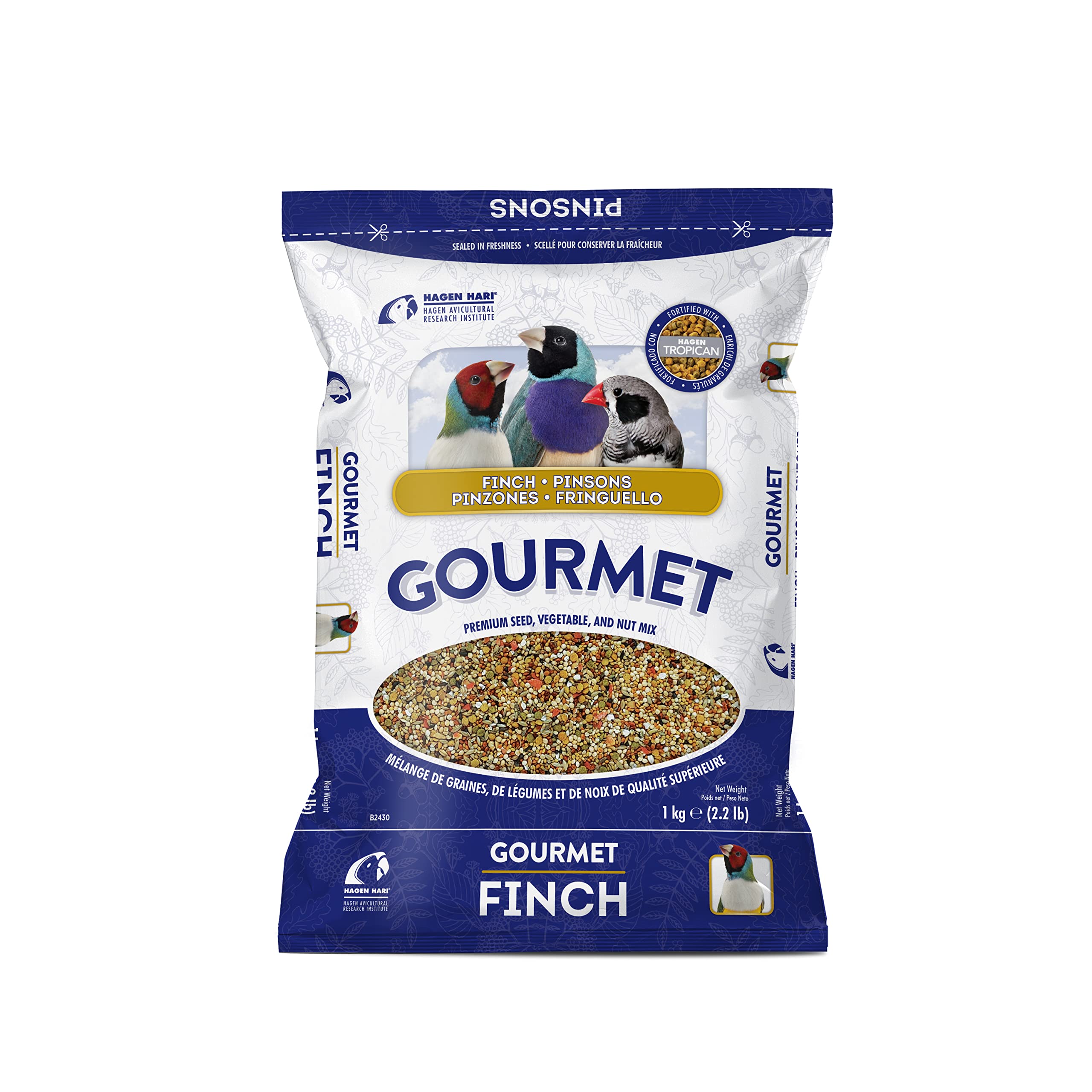 Hari Gourmet Seed Mix for Finches, 1kg, Premium Gourmet Blend for Complete Finch Nutrition
