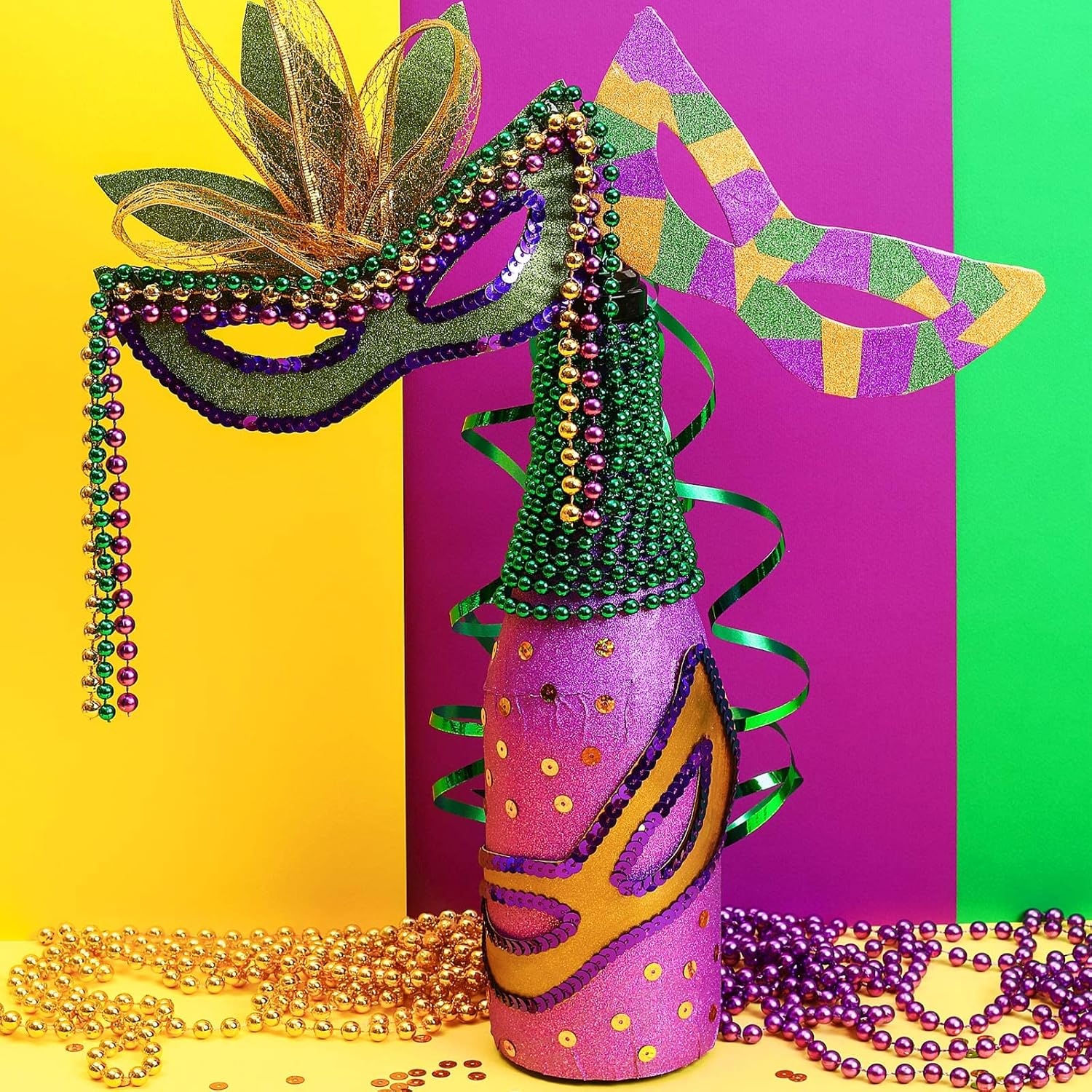 288 Pcs Mardi Gras Beads Necklaces 33 Inch 5 mm Multi Colors Bead Necklace Mardi Gras Outfit for Women Men Kids, Metallic Holiday Beaded Necklace Party Favor for Mardi Gras Party, Carnival Decoration - Image 6