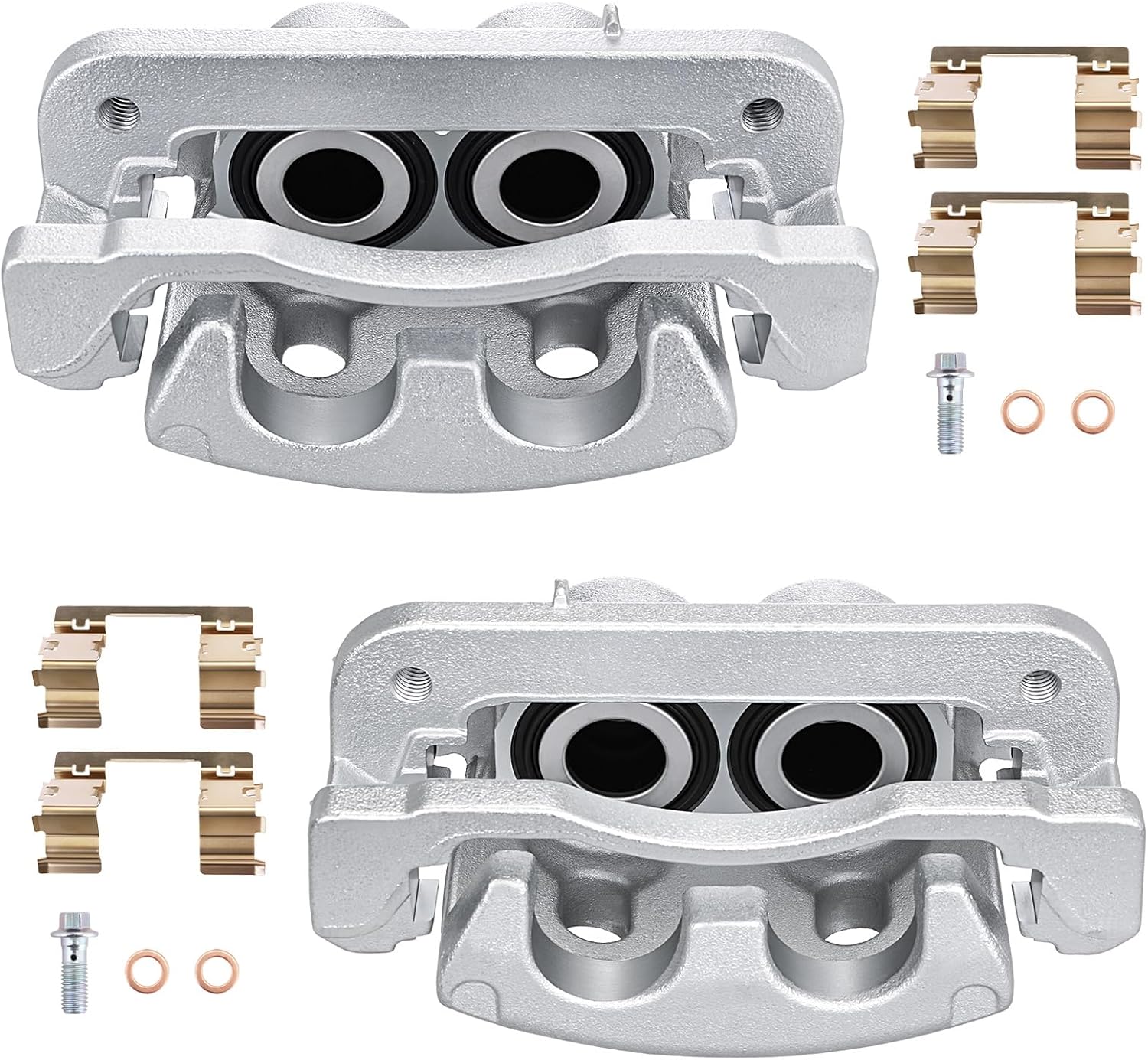 Betthand Front Brake Calipers Kit Replacement for 08-18 Chevy Silverado 1500, 08-20 Tahoe, 15-19 Suburban, 08-18 GMC Sierra 1500, 08-19 Yukon: 18B4918A+18B4919A, 4.3/4.8/5.3/6/6.2L