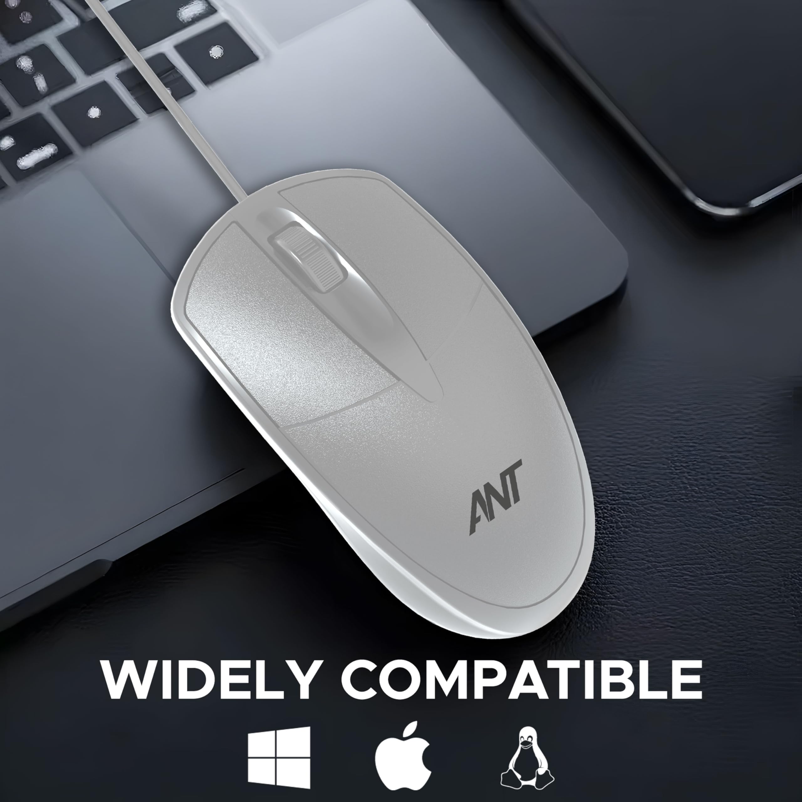 Ant Globe 10 Wired Mouse - 1200 DPI, USB -3 Ant Globe 10 Wired Mouse - 1200 DPI, USB -3