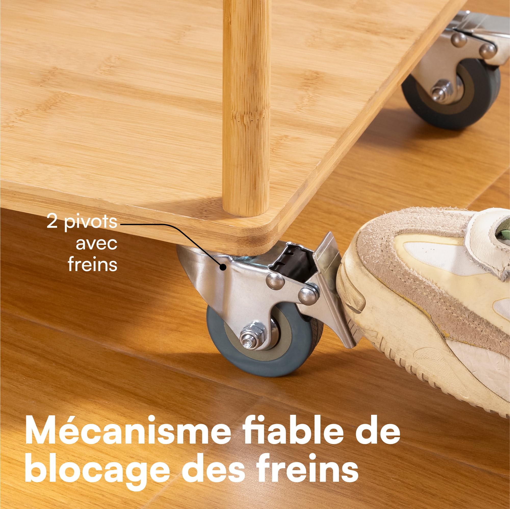 4 Roulettes H&S Pour Meubles – Charge Lourde Extérieure, Max 200 Kg Chacune