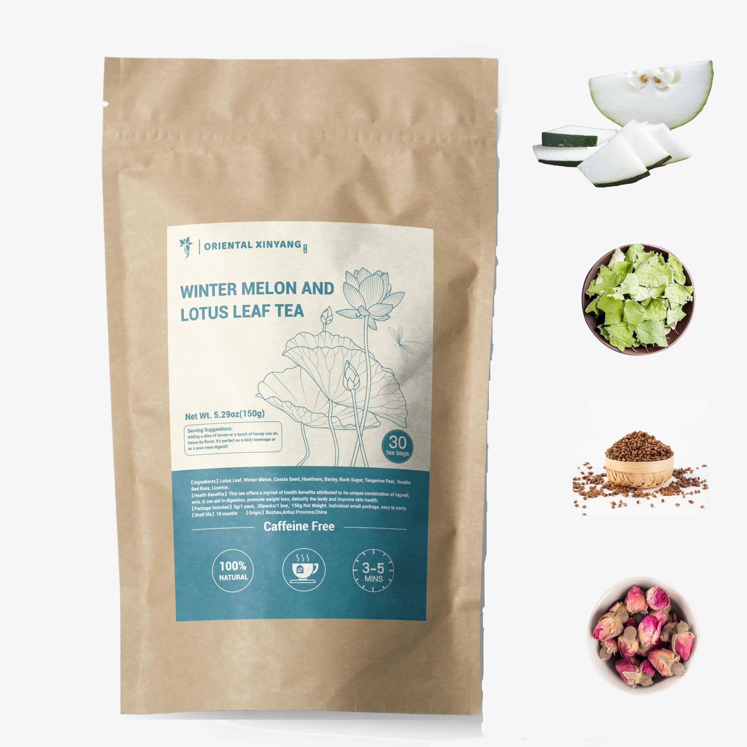 Amazon.com: ORIENTAL XINYANG Winter Melon & Lotus Leaf Detox Tea