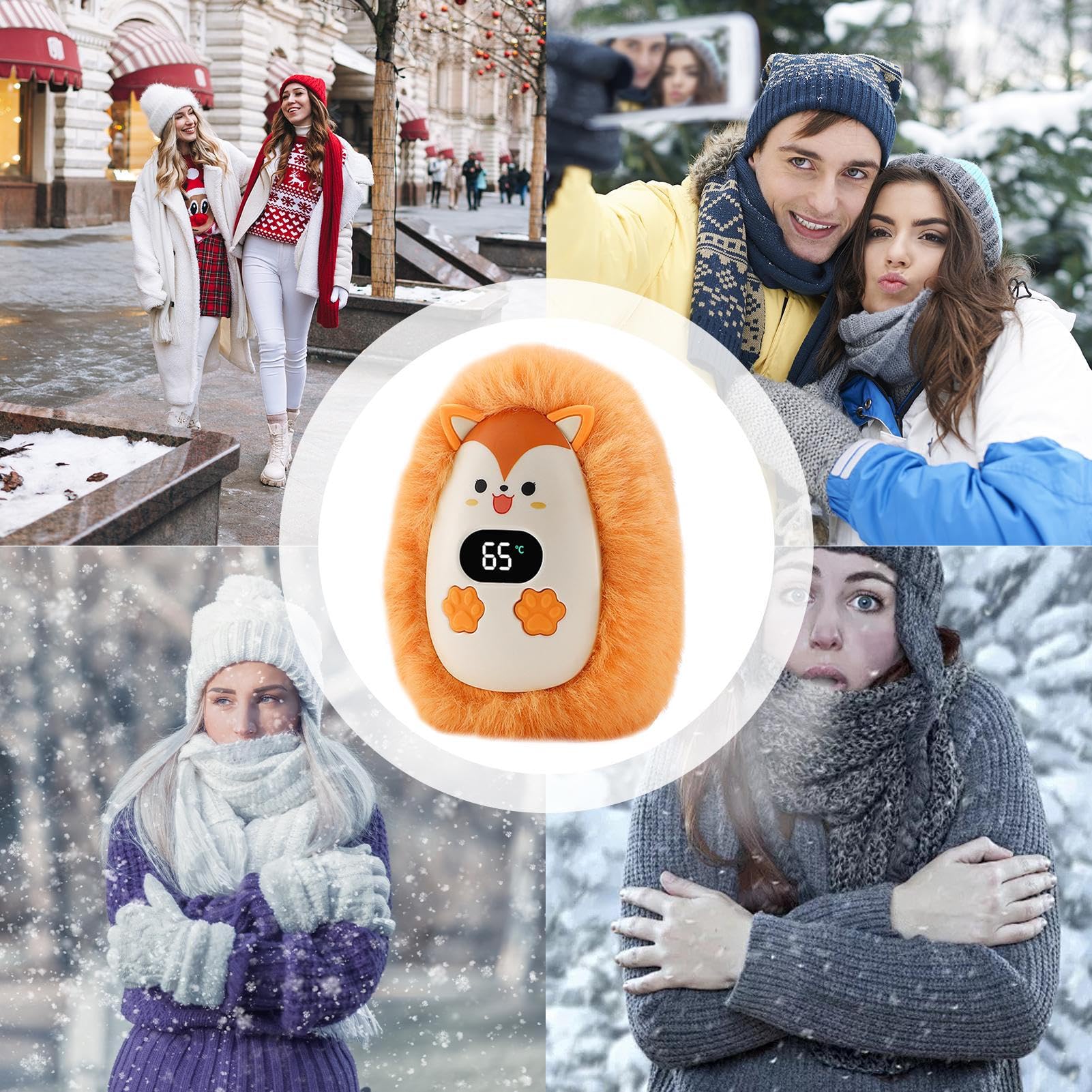 Scaldamani invernale ricaricabile tramite USB | Design animale con riscaldamento della mano, scaldabagno intelligente design divertente | per uso domestico, campeggio e passeggiate