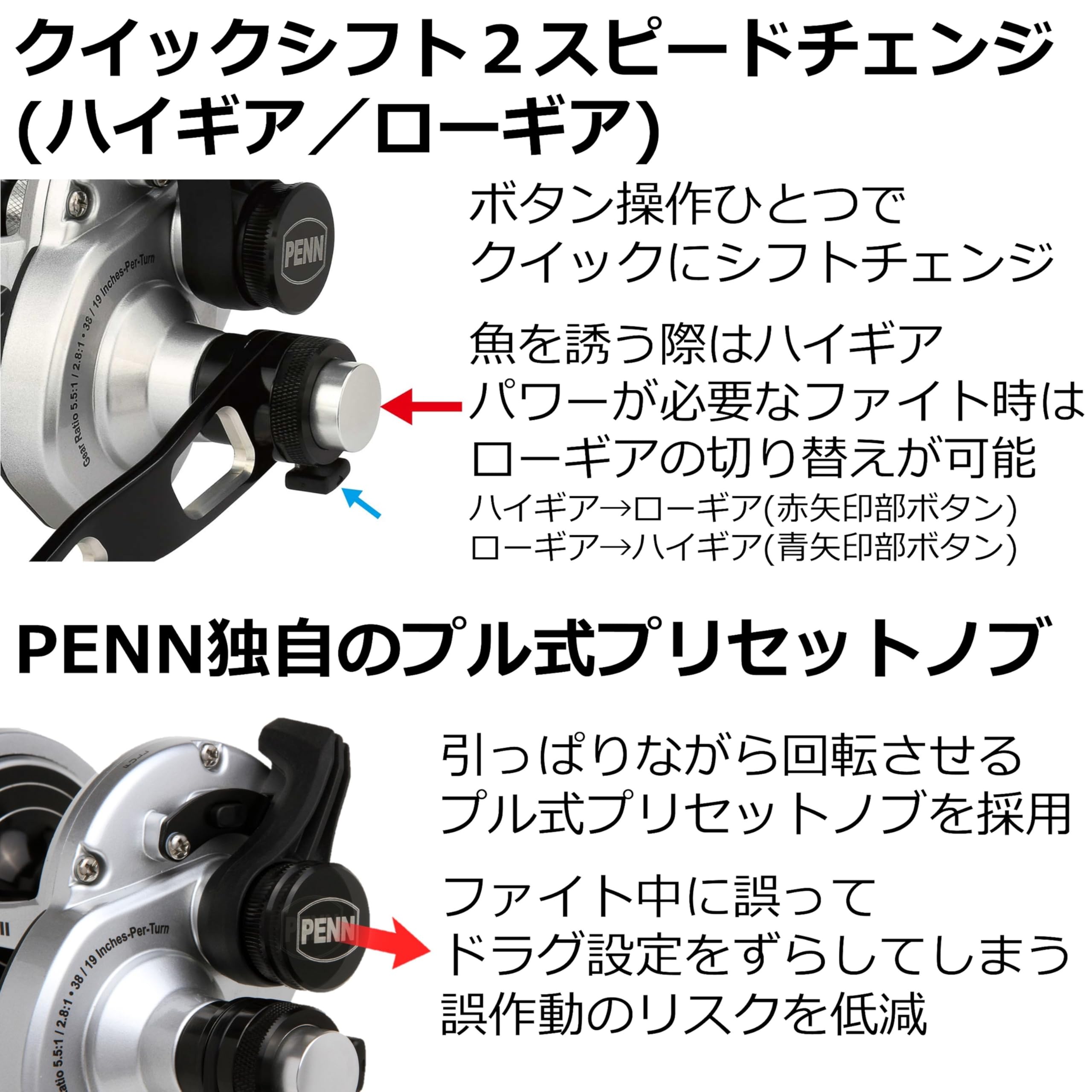 Amazon.co.jp: PENN (ペン) ファゾムII 2スピード 30LD2-L オフショア