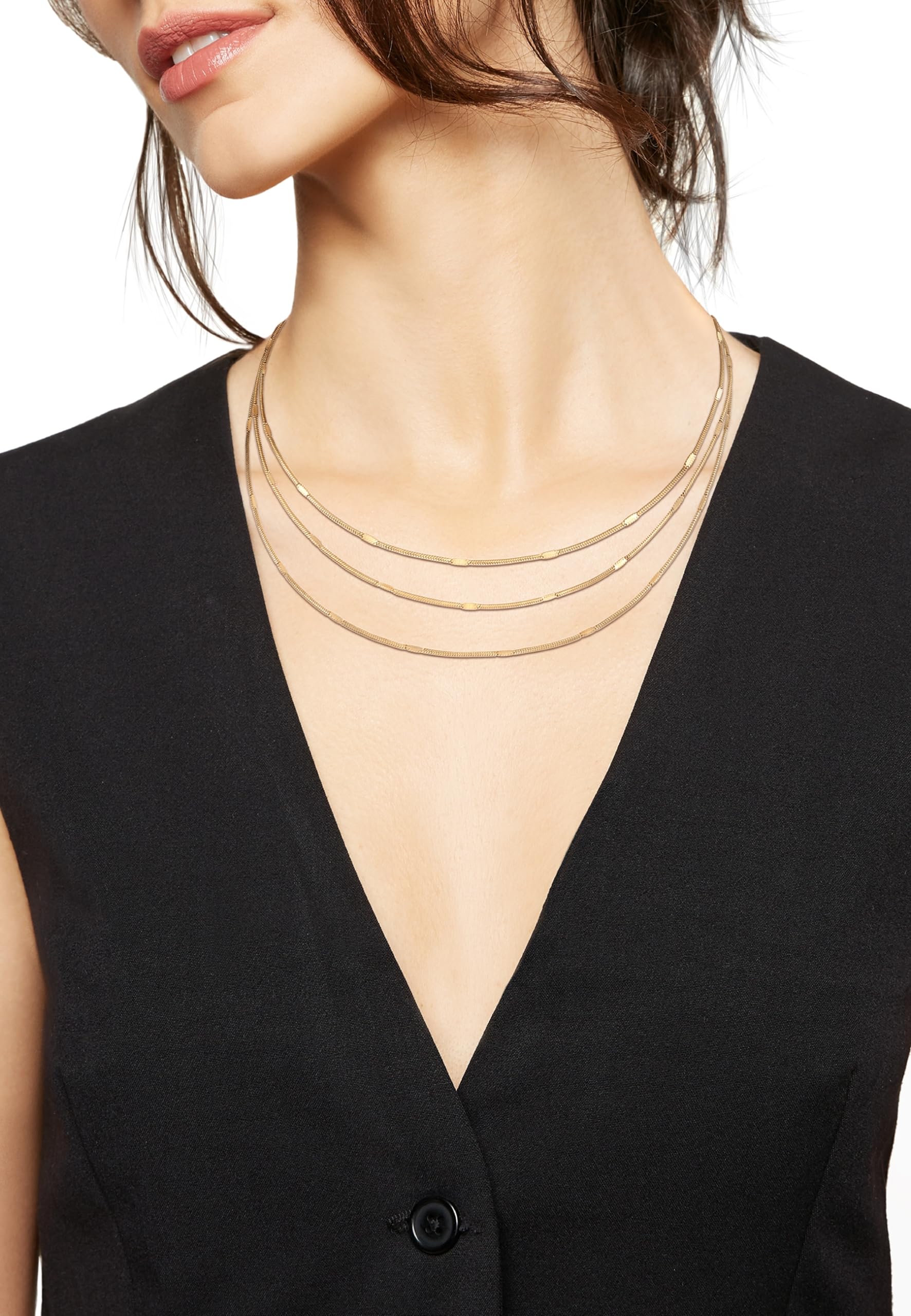 Breil, Collezione Sinuous, Collana Donna Minimal e Chic, in Acciaio Lucido, con Pratica Chiusura a Moschettone, Idee Regalo Donna e Ragazza, Lunghezza Regolabile 35-40 cm