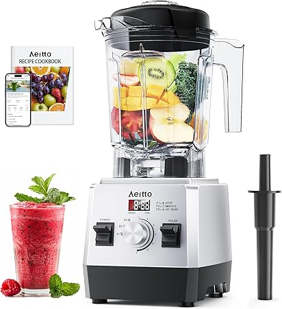 Aeitto Blenders for Kitchen with 68Oz. Jar, 1800W Max Power