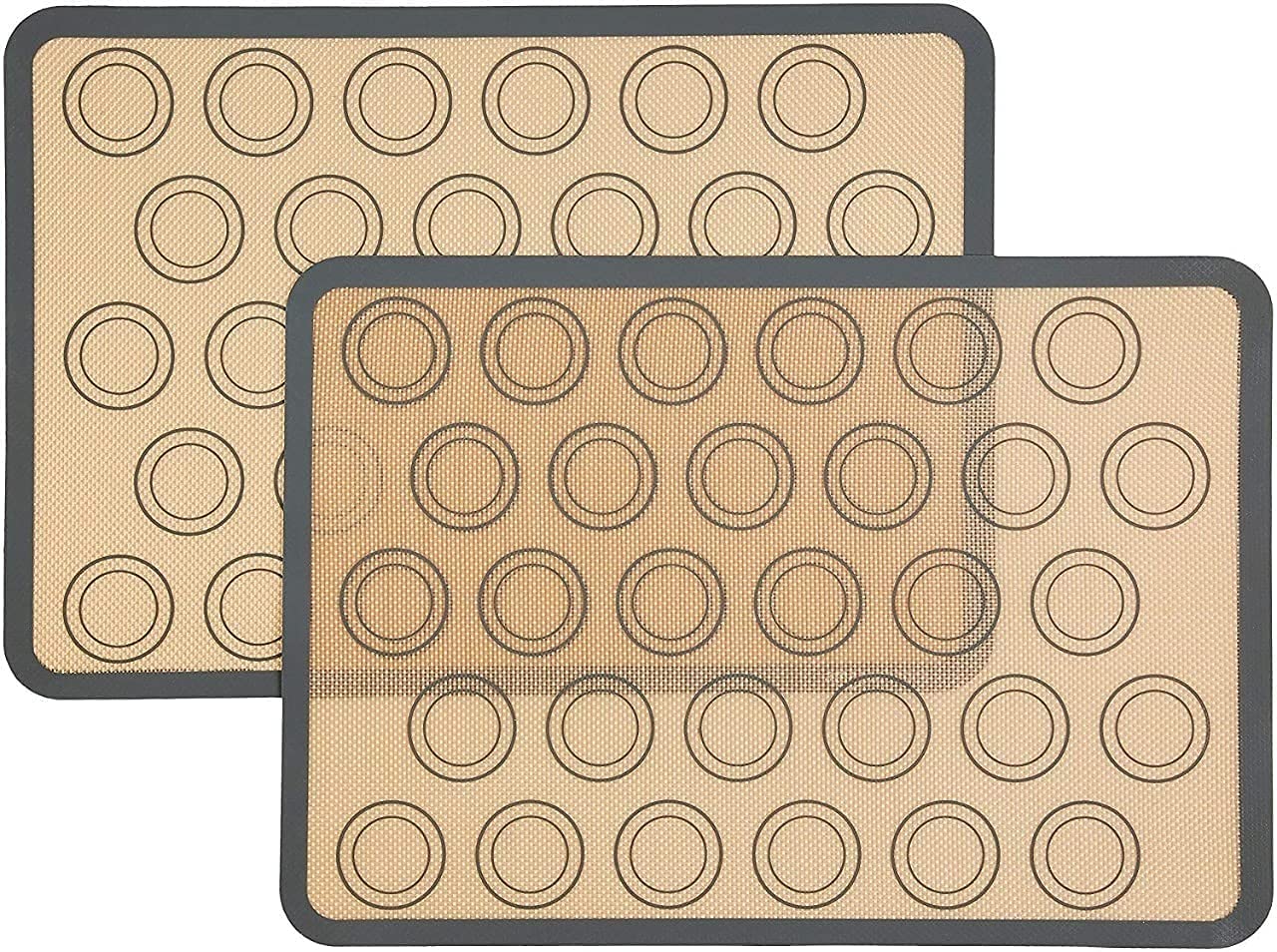 BluBasket 2 Piece Silicone Baking Mat, Non-Stick and Heat Resistant Reusable Bake Ware Liner for Macron Pastry Cake Cookie Bread Meats and Vegetables Multicolor (B097F61Y2W) Amazon Price History, Amazon Price Tracker