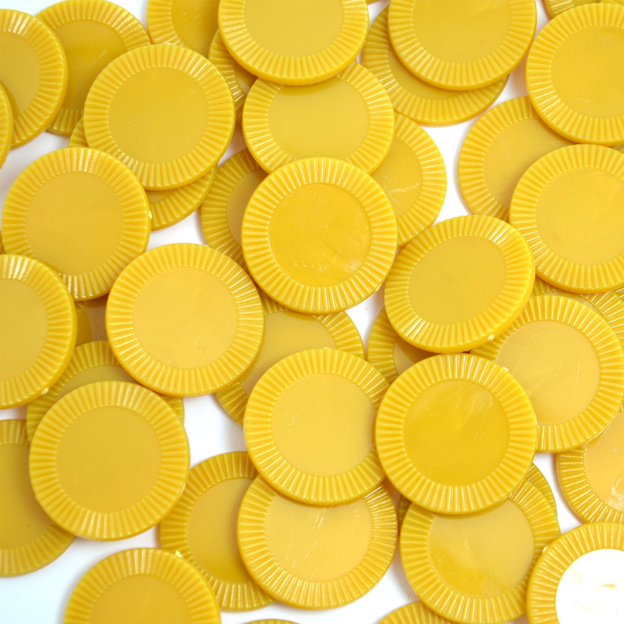 Smartdealspro Mini contatori per l'apprendimento in plastica opaca, gettoni per giochi di fiches da poker, con scatola portaoggetti (oro, 32 mm (64 pezzi, girasole)