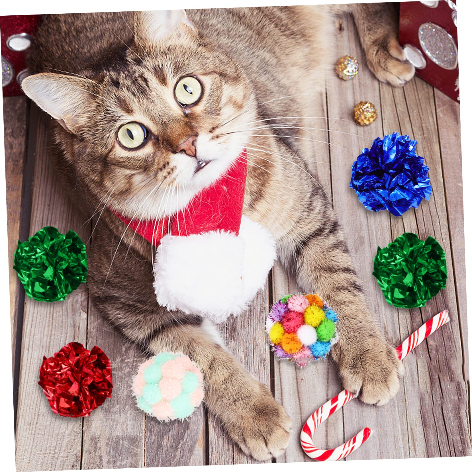 Happyyami 75stücke Teiliges Katzenspielzeug Plüschbällen Und Bunten Rasselbällen Für Interaktives Spielen Fördert Bewegung Und Selbstbeschäftigung Für Katzen Und Kätzchen