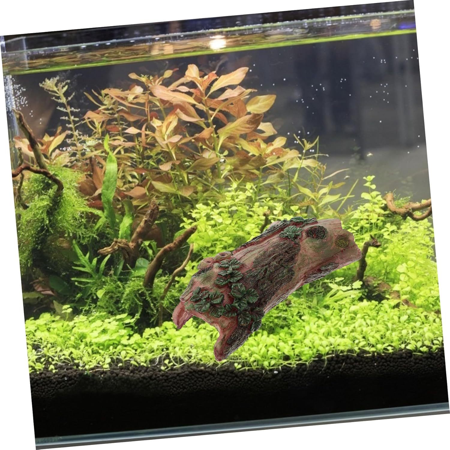 5pcs Reptile Hiding Hole Plant Fish Tank Decorations Aquarium Rock Fake Gel Coral for Aquarium Fish Tanks Tortoise Cave Fish Tank Ornament Reptile Hide Pot AQU