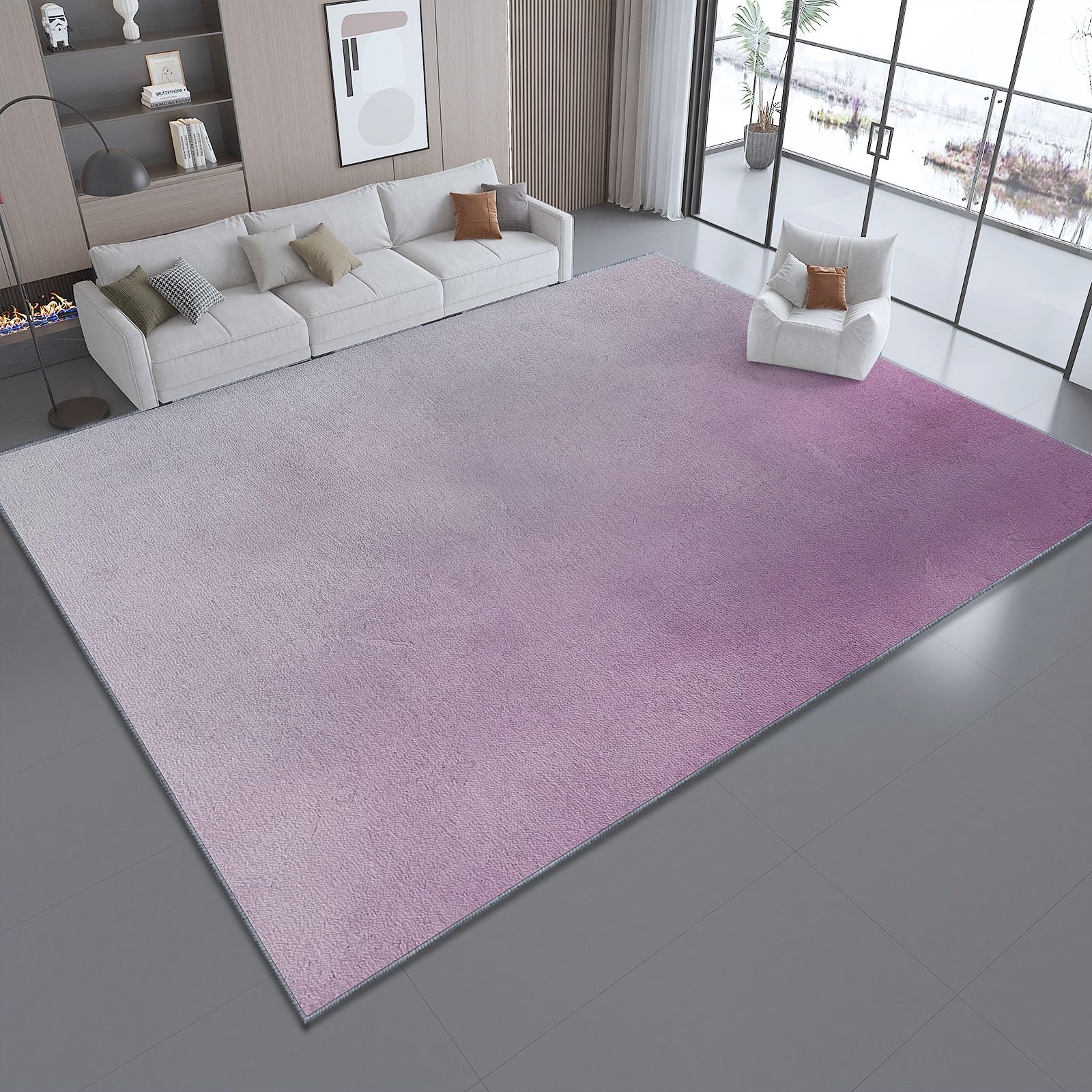 Tapis dégradé rose et violet antibactérien fini les sols froids et glissants