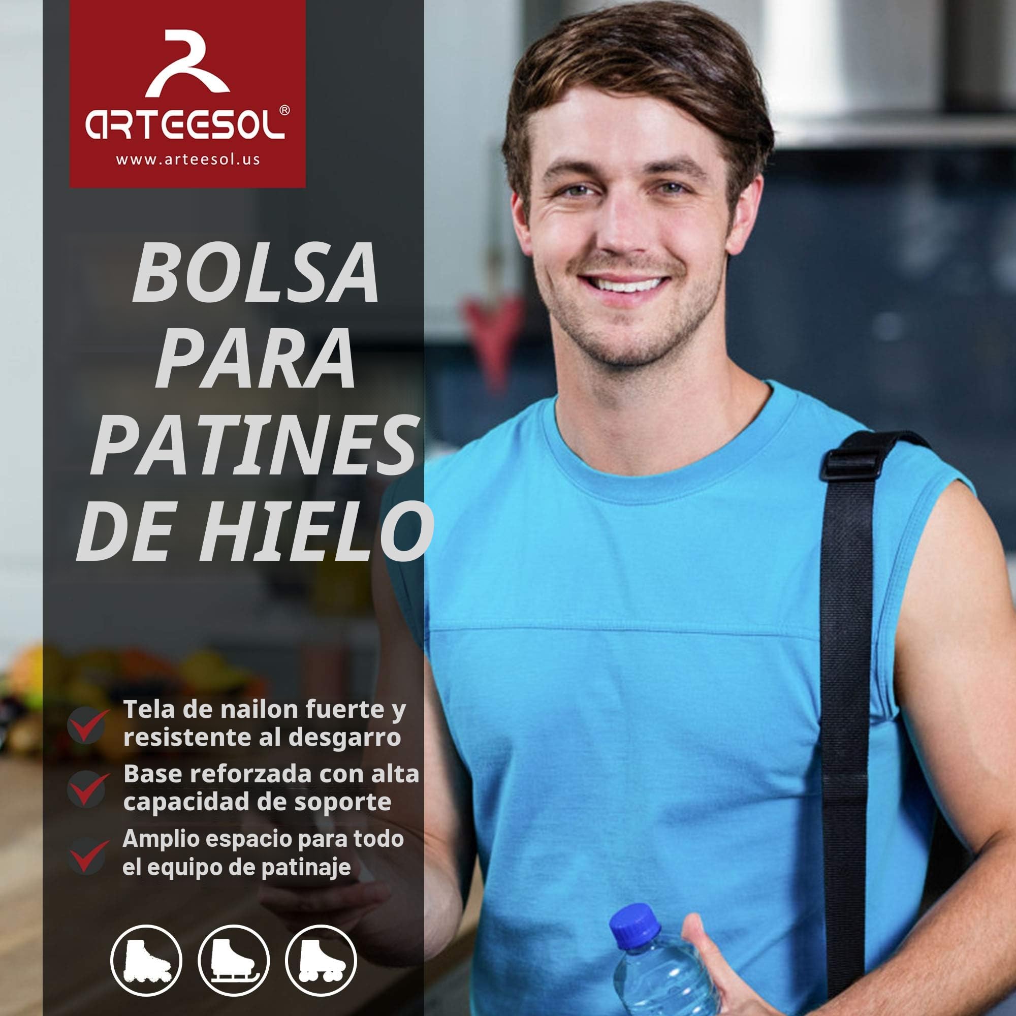 Bolsa para Patines de Hielo y en Línea para Niños y Adultos