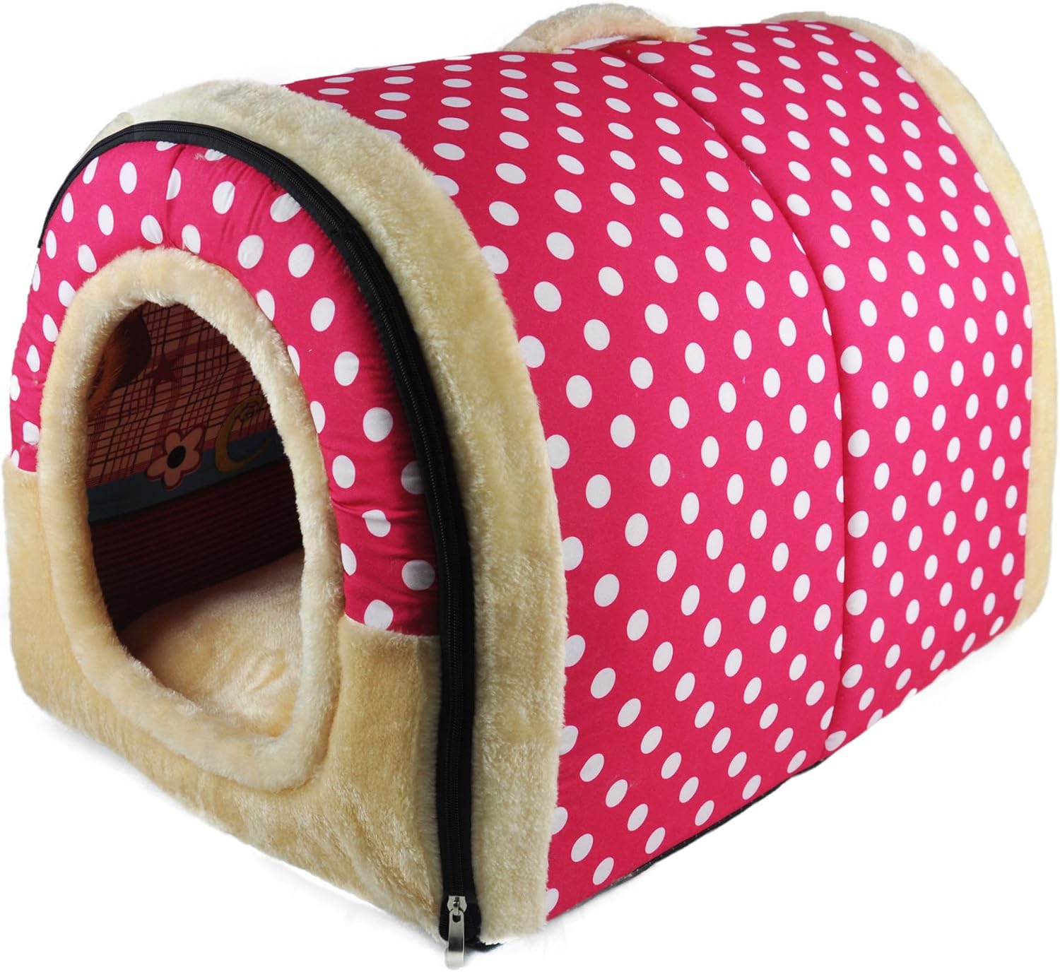 ANPPEX Indoor Dog House, Large Dog Cave Bed, Outdoor Cat House Insulated Igloo Dog House Covered Dog Bed