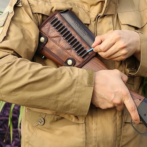 Miniatura 2 de TOURBON Almohadilla de descanso para mejillas con soporte de carcasa de rifle .22, cubierta táctica para armas, bolsa de transporte de municiones