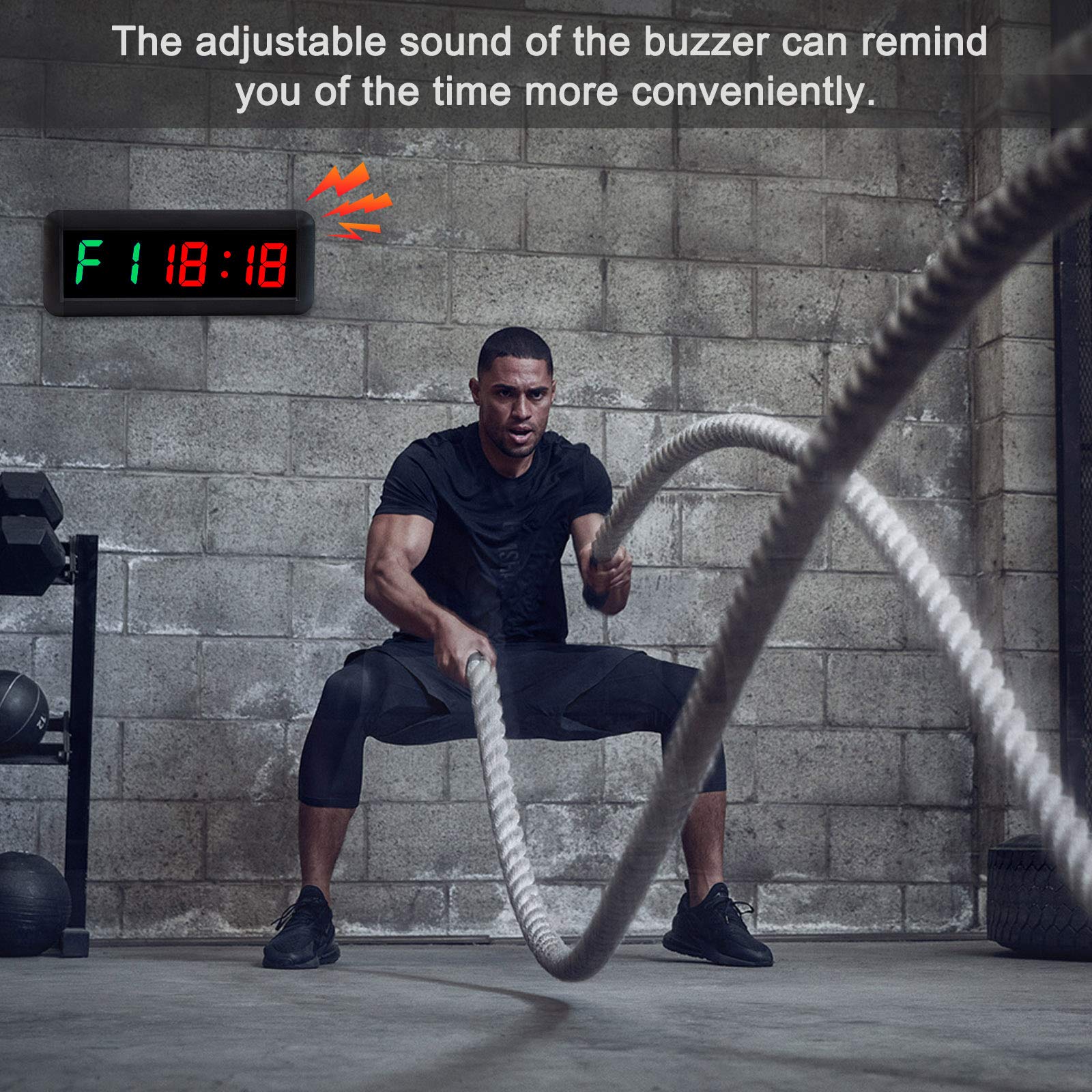LED Intervall Timer Countdown Uhr Stoppuhr Gym Timer mit Fernbedienung Workout Timer Grün/Rot