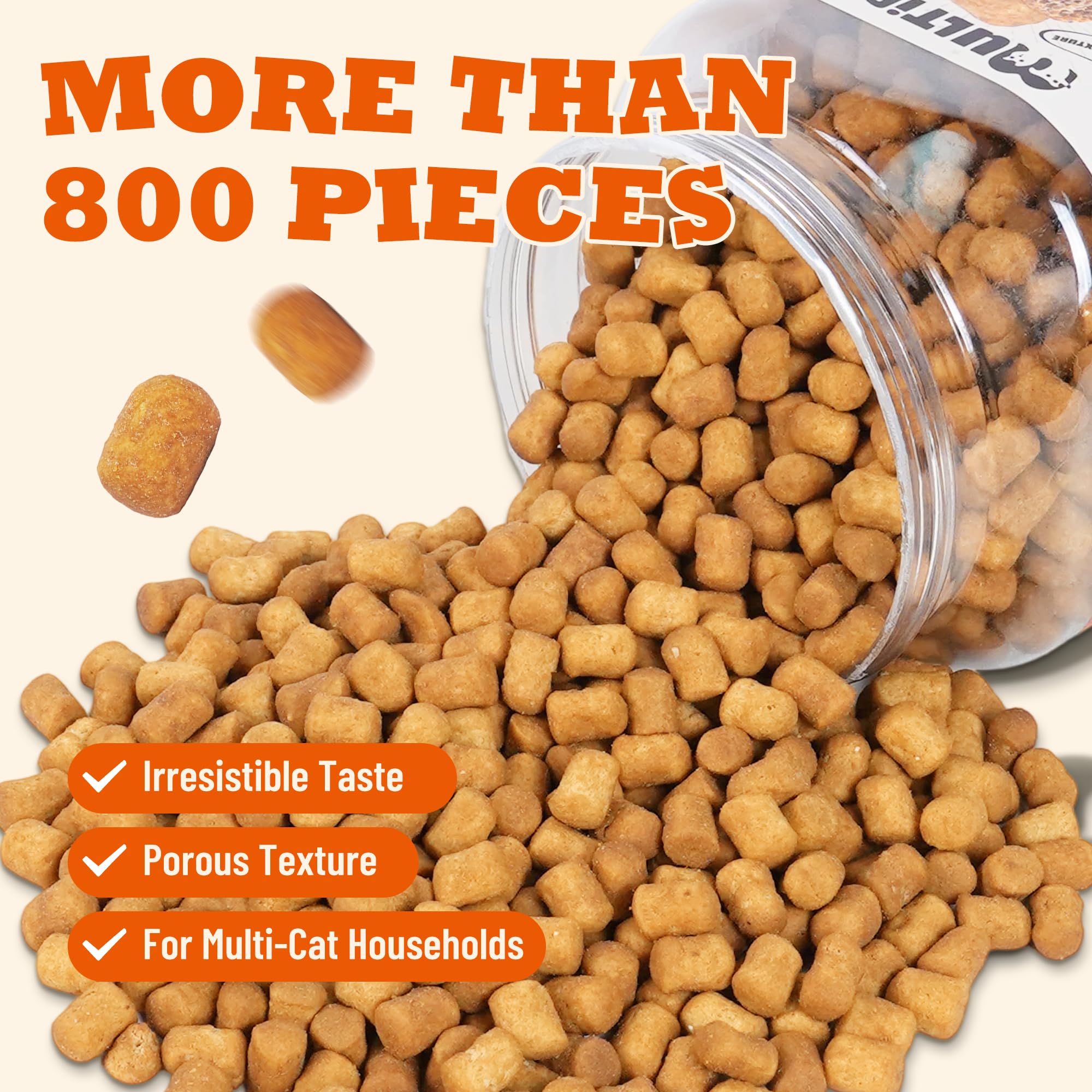 13.05oz Dental Treats for Cats & Small Dogs - Healthy Cat Teeth Cleaning Treats for Freshens Breath and Controls Tartar - Crunchy Dental Chews for Puppy Training Snacks - image 2