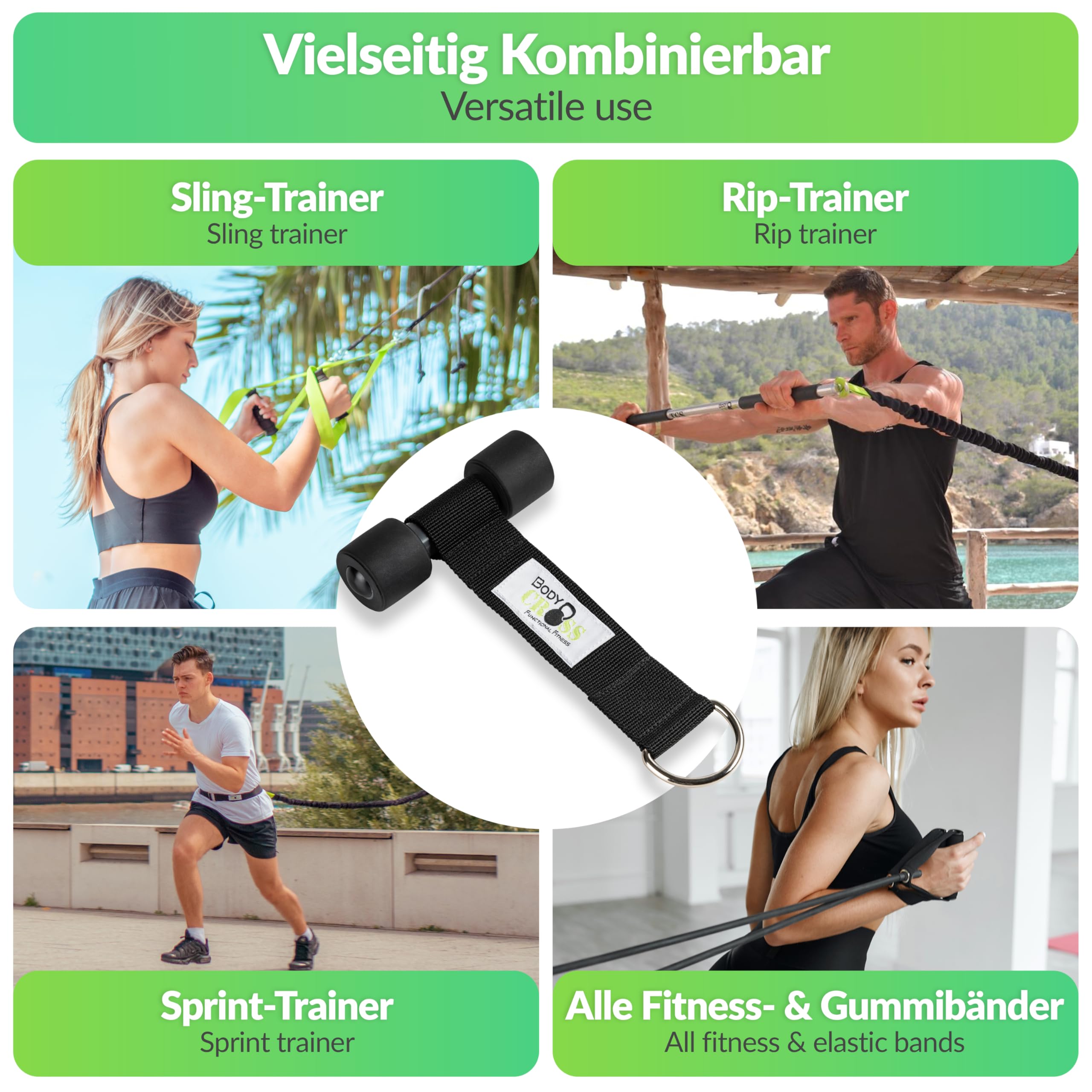 BodyCROSS Premium Türanker, Stabile für Effektives Indoor & Outdoor Training, Sicher und Langlebig, 10 Jahre Garantie, Professionelle Fitnessausrüstung für Zuhause, Ideal für Widerstandsbänder