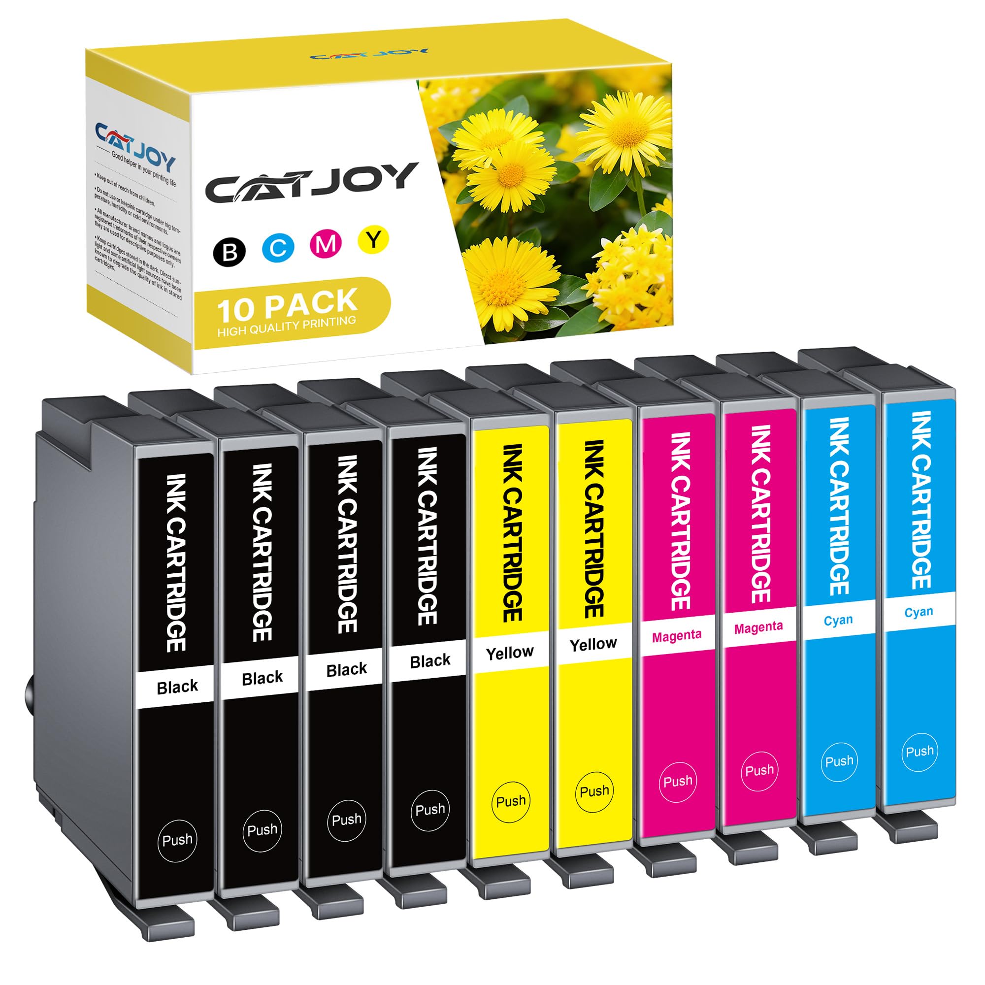 CATJOY Compatible with 604XL Ink Cartridges Multipack Compatible with Epson XP 2200 Ink XP-3200 XP-4200 XP-2205 XP-4205 Workforce WF-2910 WF-2930(10 Pack)