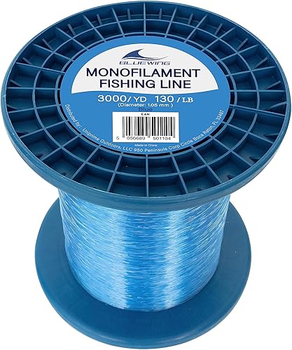 Miniatura 49 de BLUEWING Sedal de pesca monofilamento 6,8,10,12,15,20,25,30,40,50,60,80,100,130,250,300,400 libras, 50,100,500,1000,3000 yardas, hilo de pescar mono