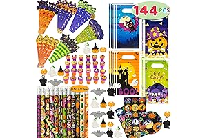 JOYIN 144 Pieces Assorted Halloween Stationary Party Favors