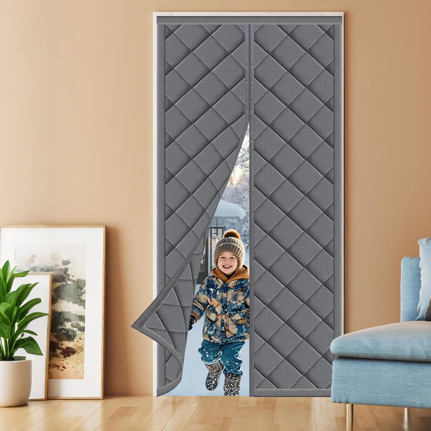 Isolamento Termico Tenda Magnetica Per Porte,Schermo Magnetico Della Porta, Termica E Isolante Prova Di Vento Porta Schermo Magnetica,Chiude Da Sola