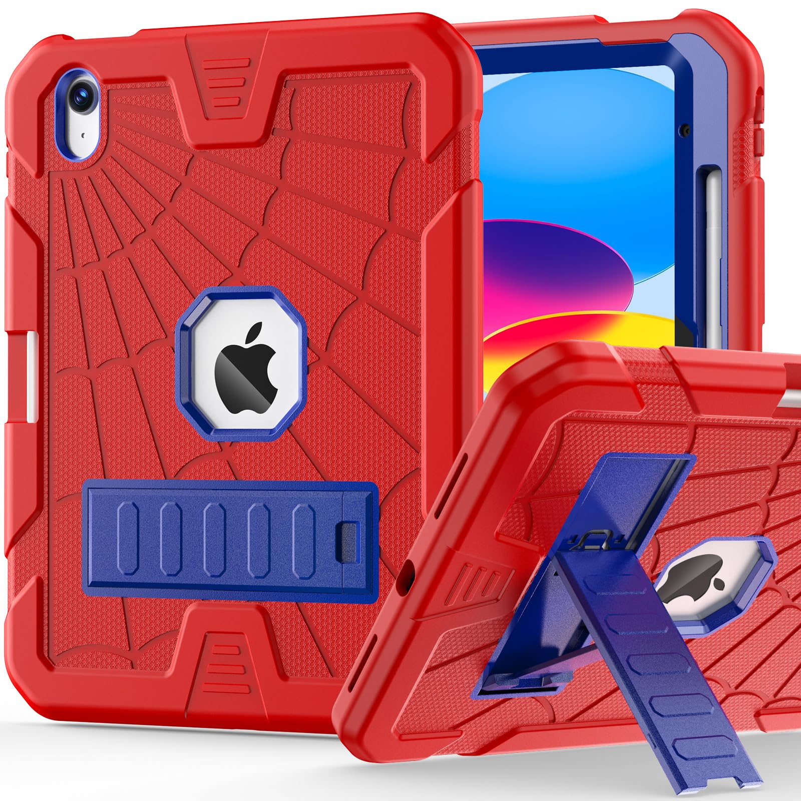 Sibeitu Case for iPad 11th A16/ 10th Generation 10.9 Inch 2025/2022, Hard 10th Gen i Pad Case with Stand & Pencil Holder, Shockproof Protective 10.9