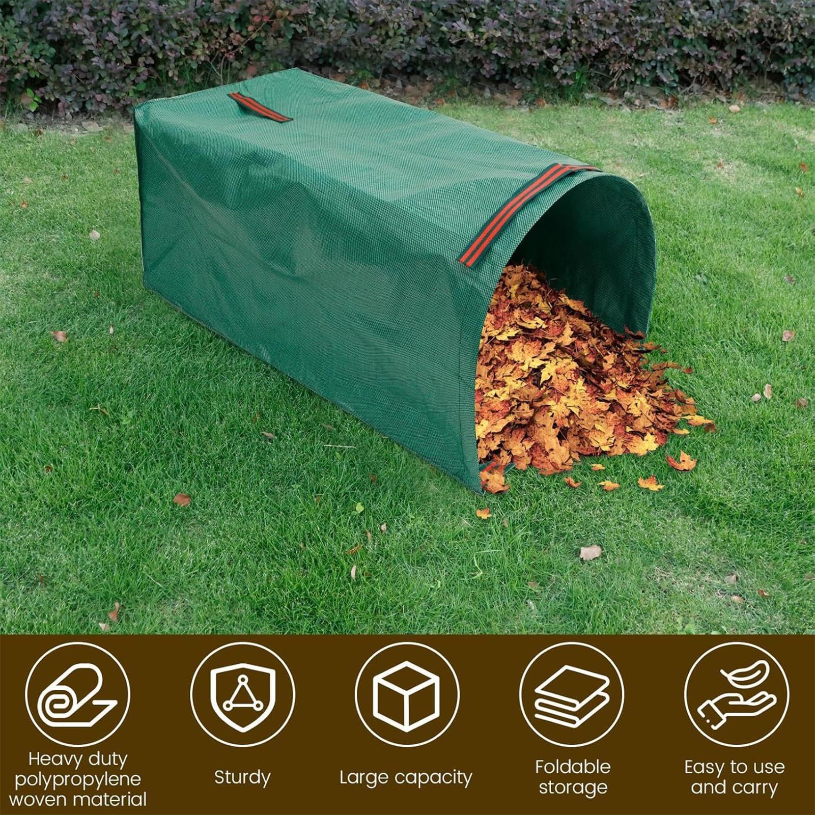 Sacos de jardín Cubo de Basura Impermeable Autoportante | 2 Bolsas para Residuos Jardín y Recortes Césped Para recortes, ramas, camping, paisajismo, construcción