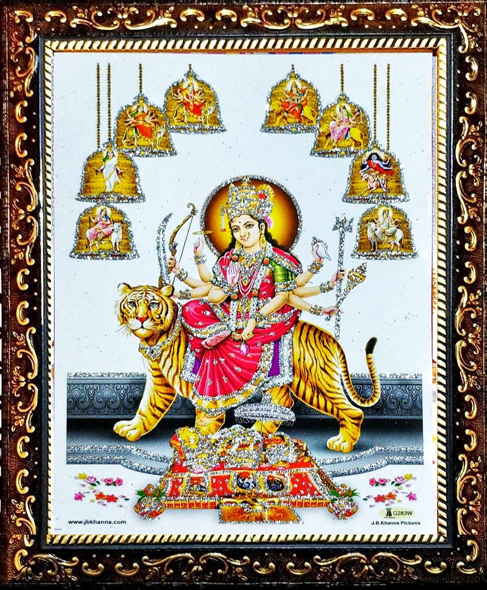 Suninow Digital Art Photo of Durga maa with Frame | god Goddess Photo Frame (B08TL7GTWZ) Amazon Price History, Amazon Price Tracker