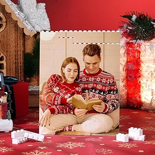 VEELU Briques de Construction Personnalisé avec Votre Propre Image Blocs Puzzle Photo Personnalisé Jouets Décoration de Maison Cadeaux de Noël Saint Valentin pour Couples Maman (3)