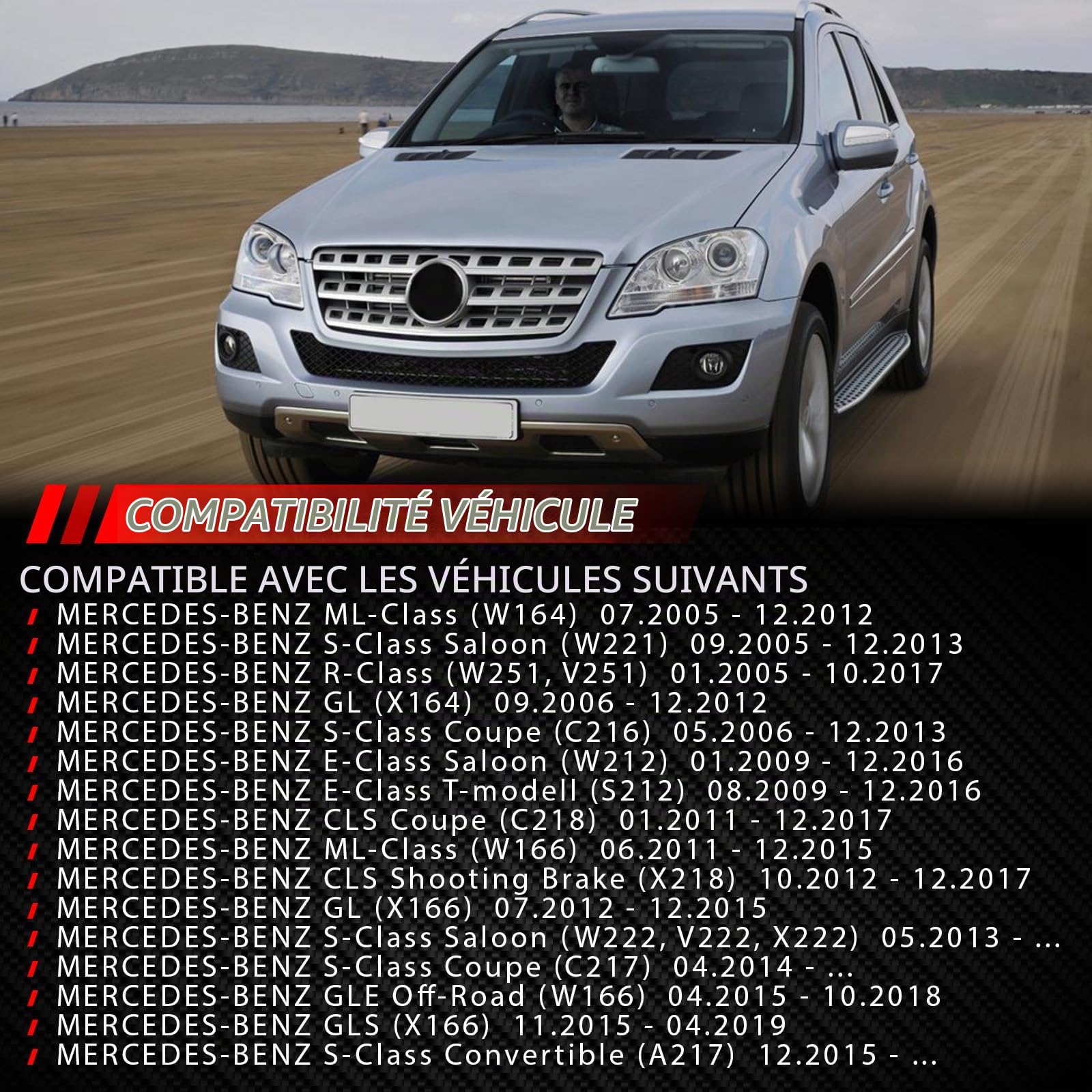 Vanne de commande à suspension pneumatique de rechange pour classe M/GL W164 X164 ML350 GL320 GL350 GL450 GL500 CDI ML280 ML300 ML420 ML500 4 ma tic accessoires de voiture pièce # 2513200058